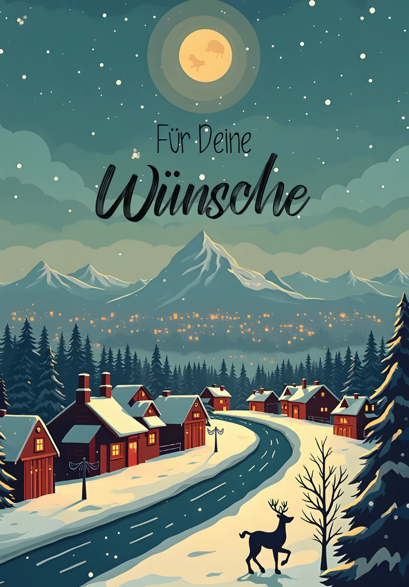 Für deine Wünsche - Winterstadt Rentier - Image 2