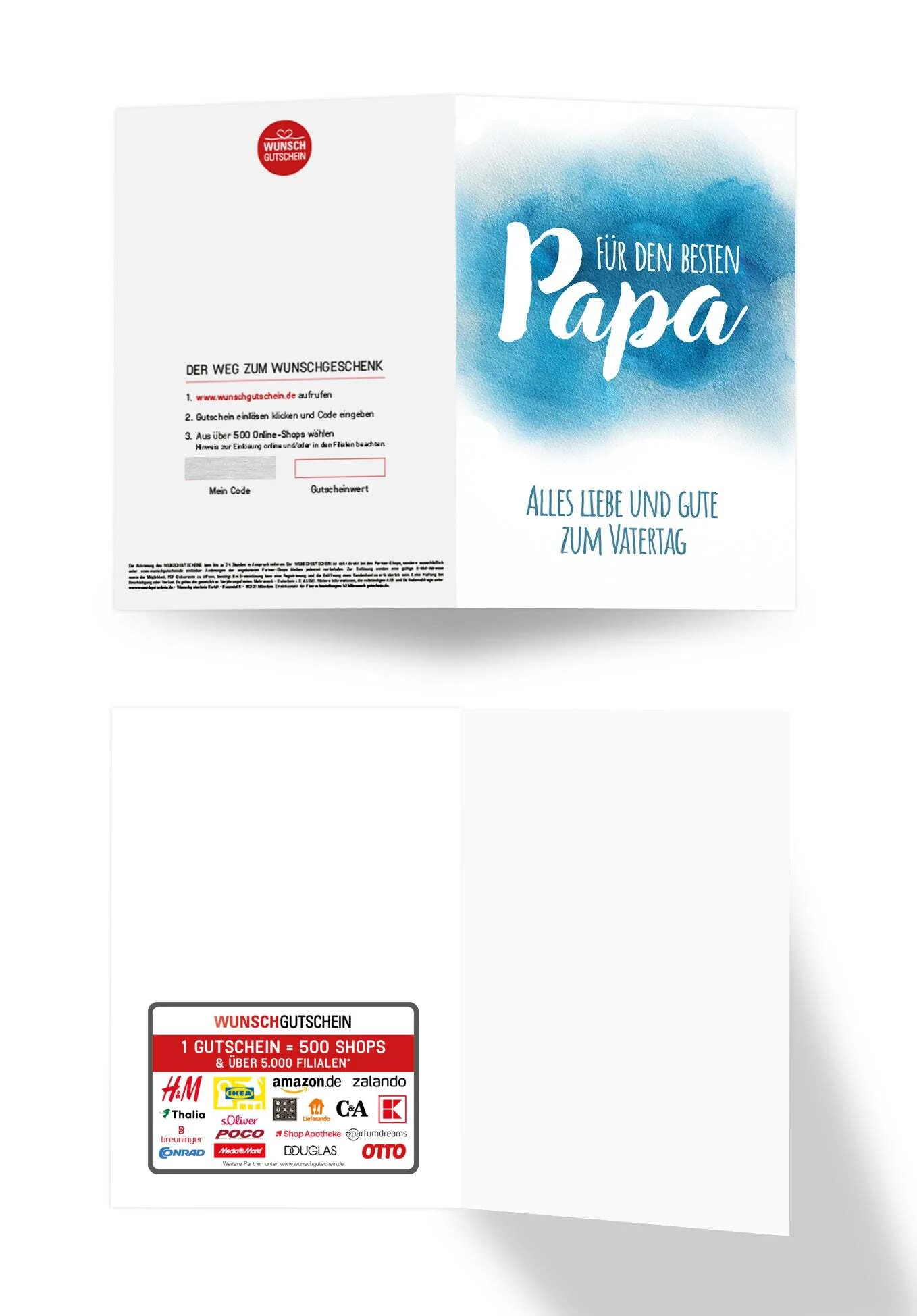 Für den besten Papa - Aquarell Blau - Image 3