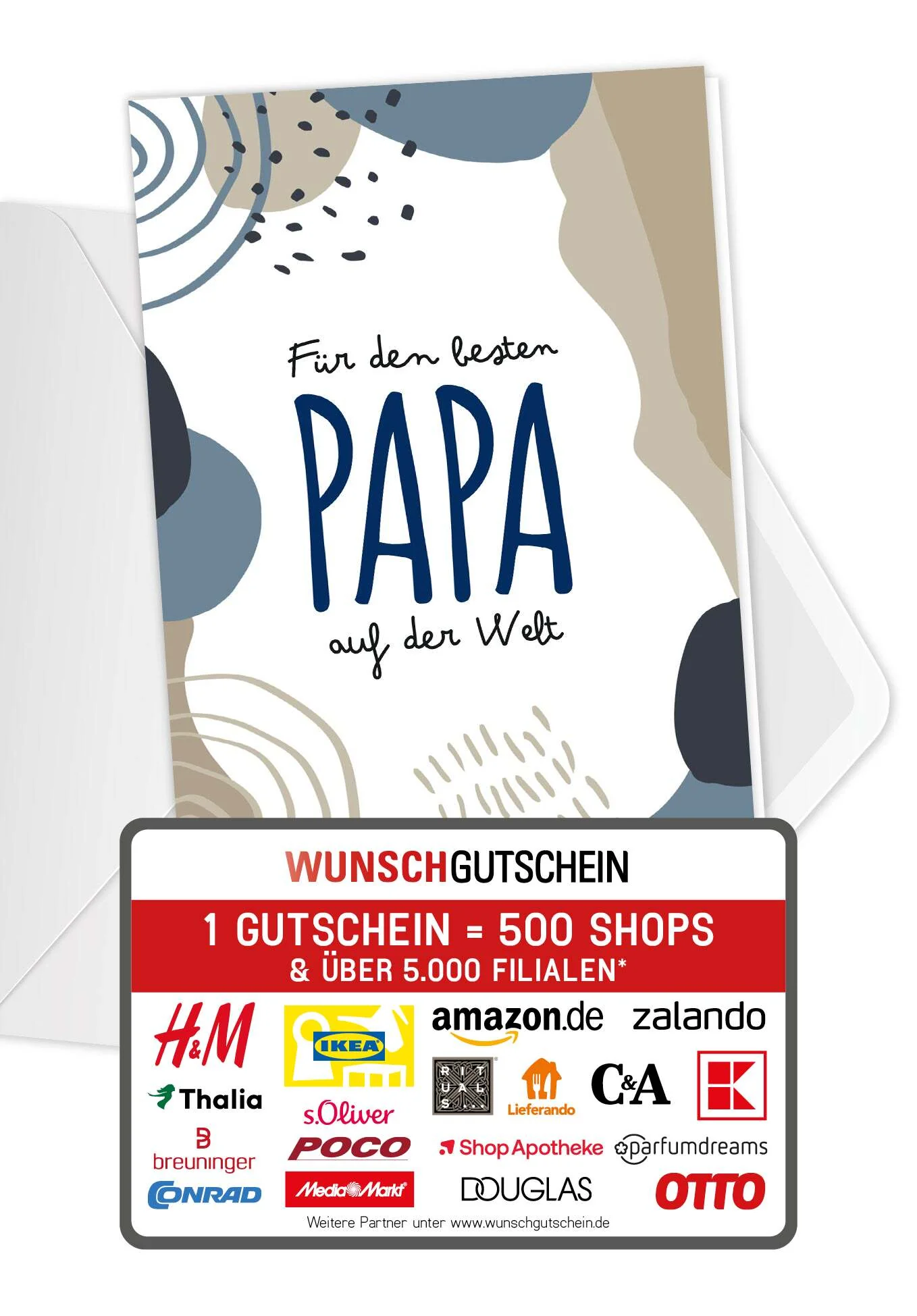 Für den besten Papa auf der Welt - Blau Beige Formen PDF