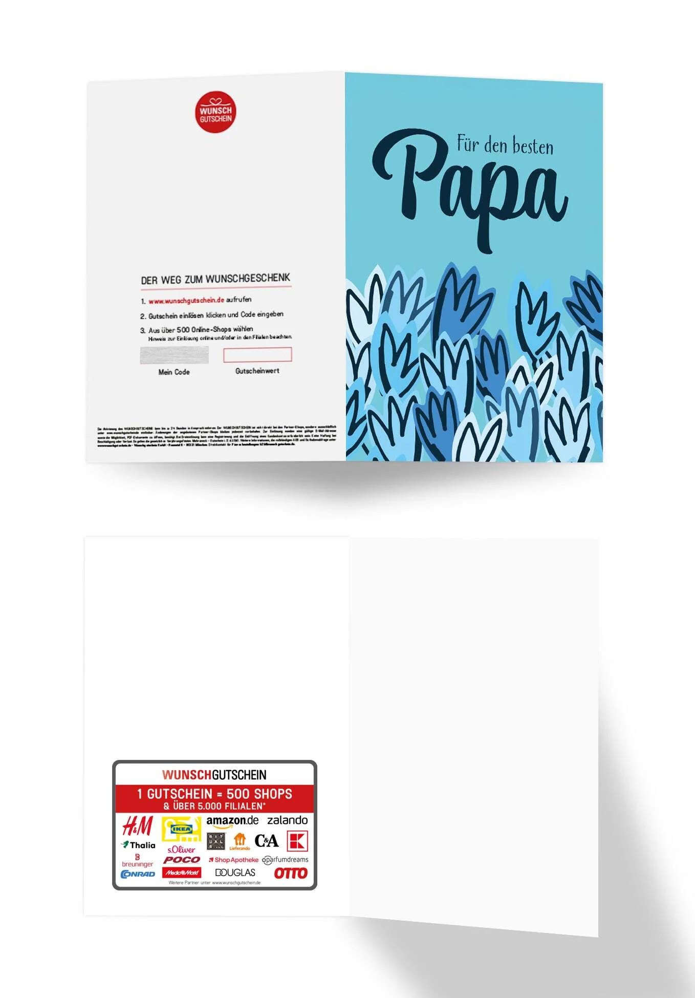 Für den besten Papa - Blumen Blau - Image 3