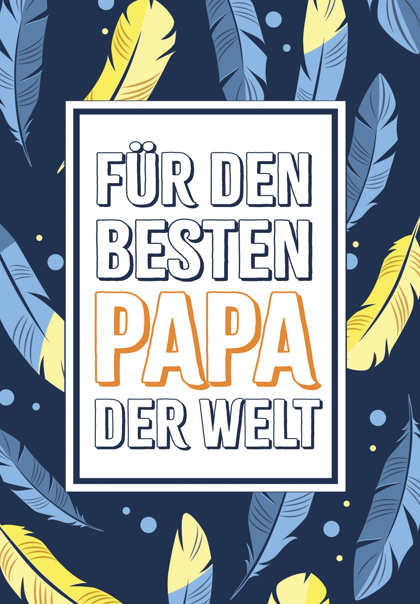 Für den besten Papa der Welt - Federn Blau Gelb PDF - Image 2