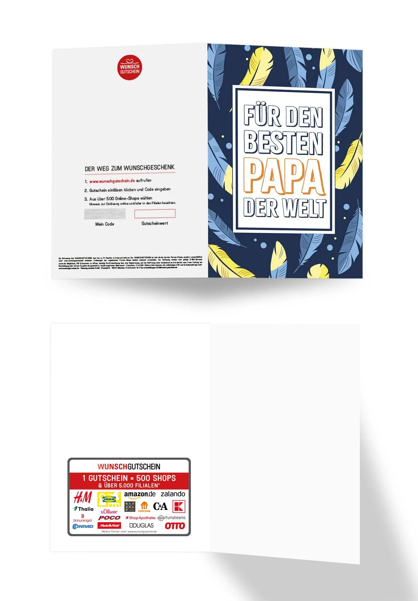 Für den besten Papa der Welt - Federn Blau Gelb PDF - Image 3