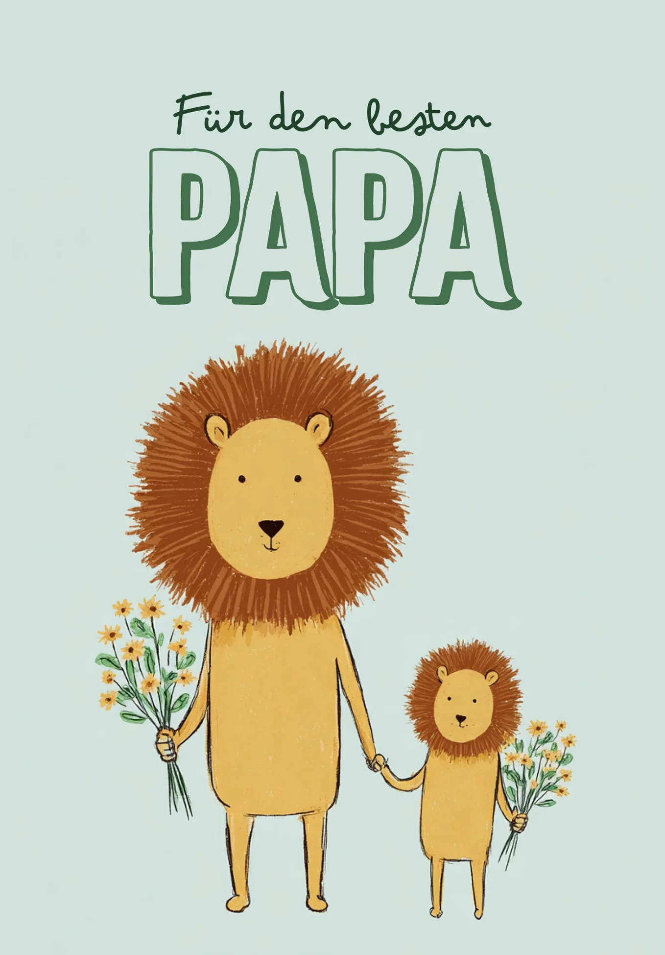 Für den besten Papa - Löwen Grün PDF - Image 2