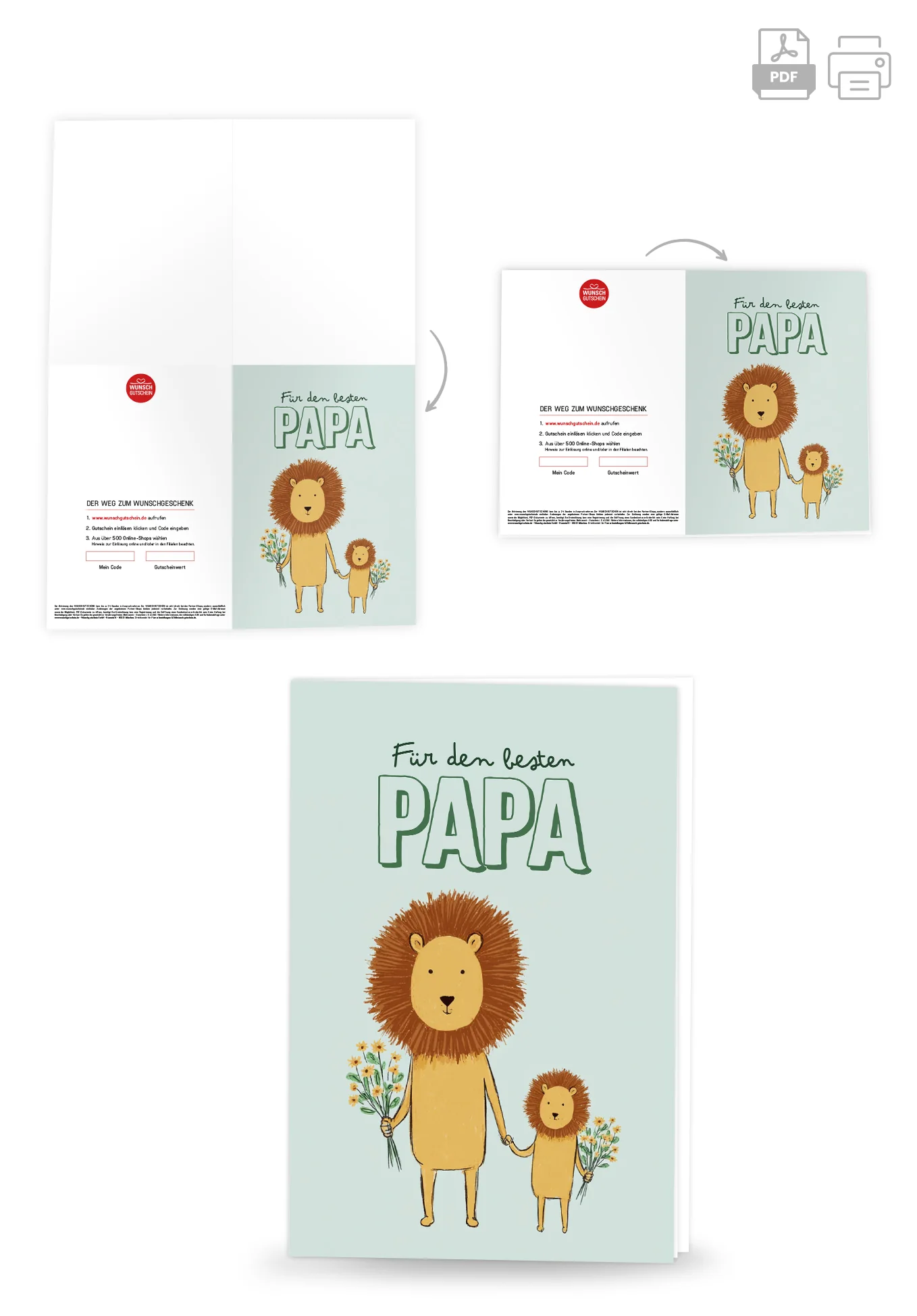 Für den besten Papa - Löwen Grün PDF - Image 4