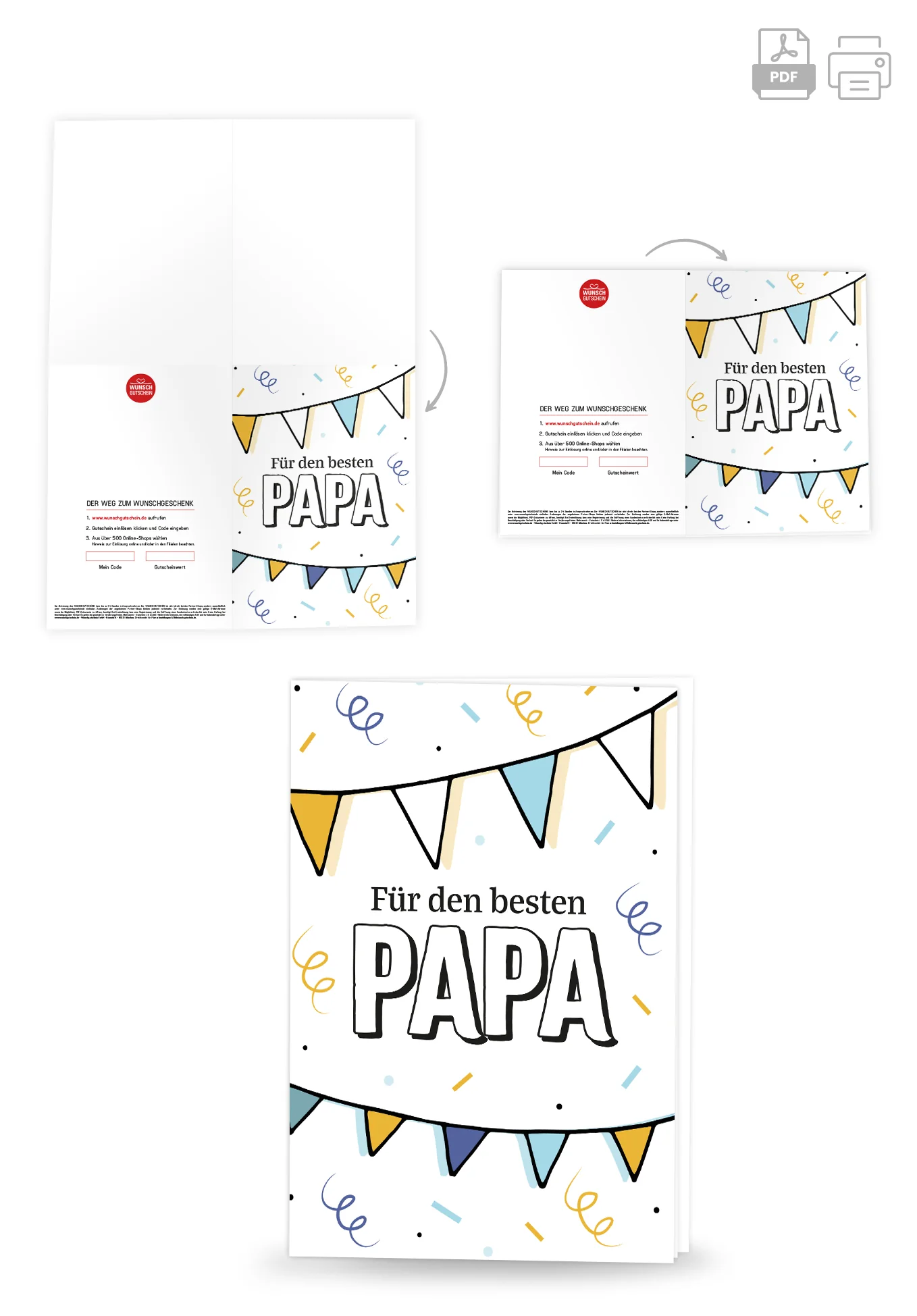 Für den besten Papa - Wimpelkette PDF - Image 4