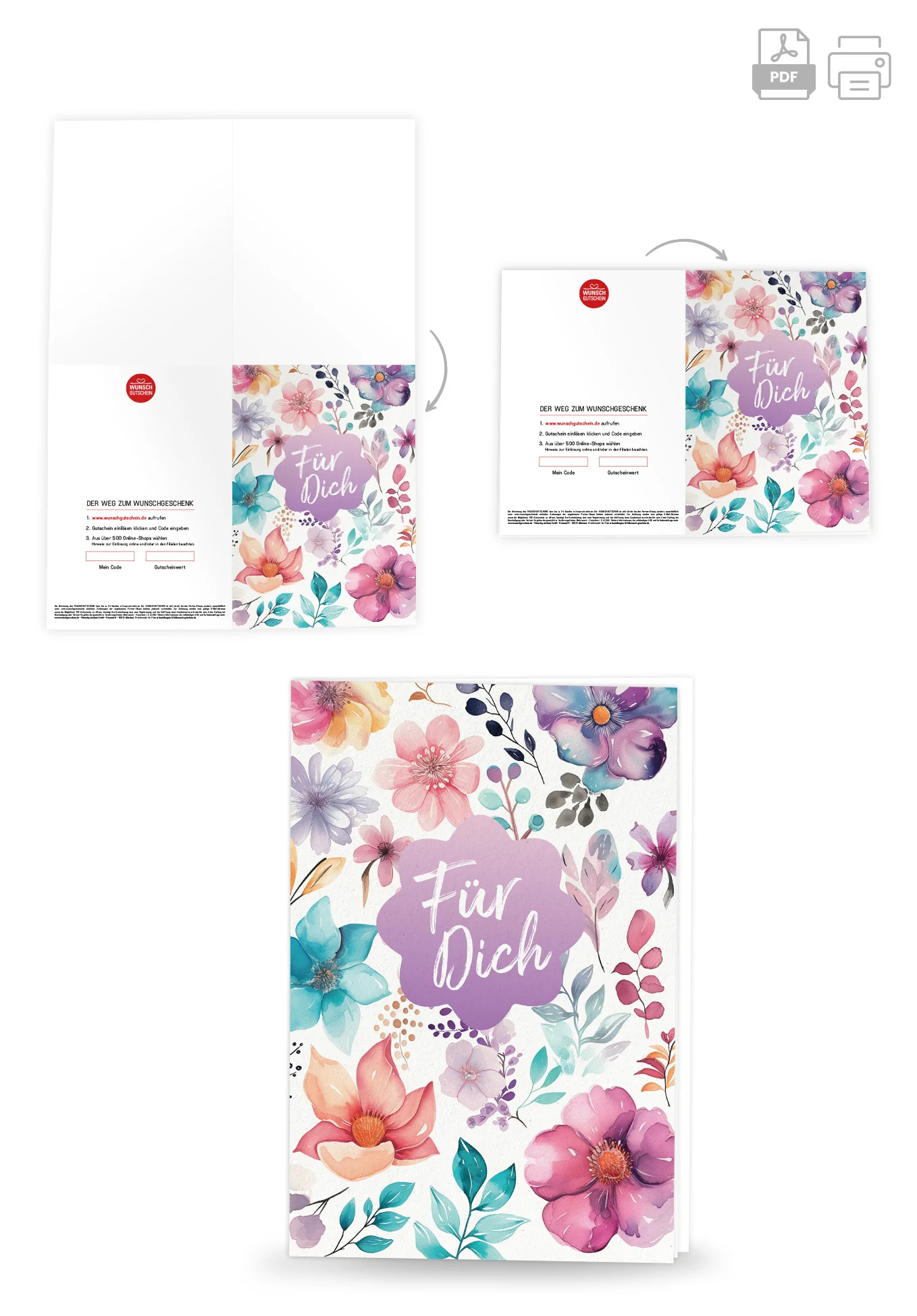 Für Dich - Blumen Aquarell PDF - Image 4