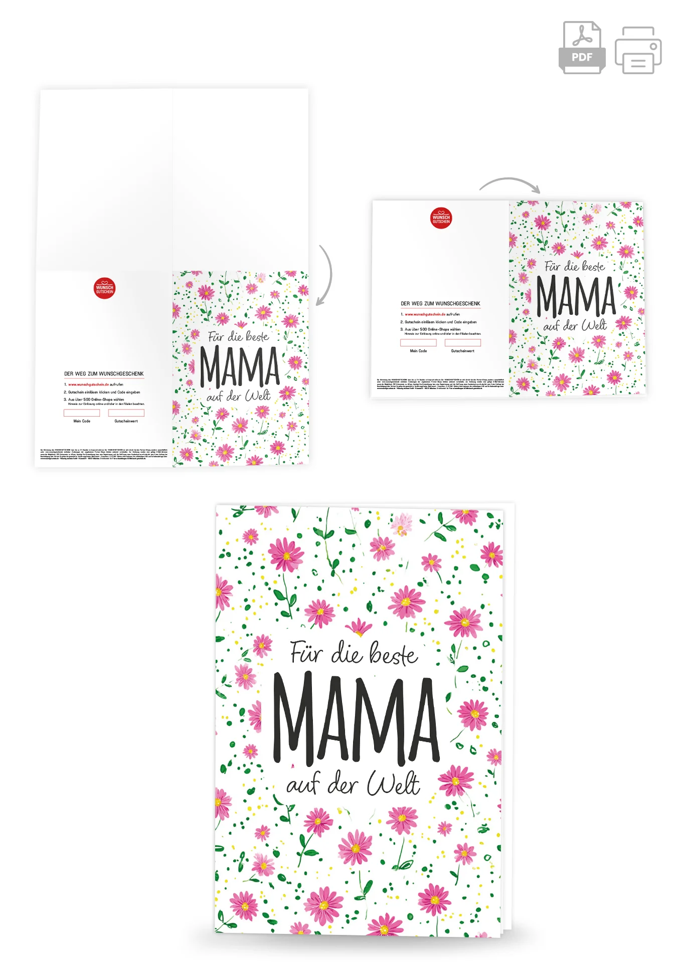 Für die beste Mama auf der Welt - Blumenmuster PDF - Image 4
