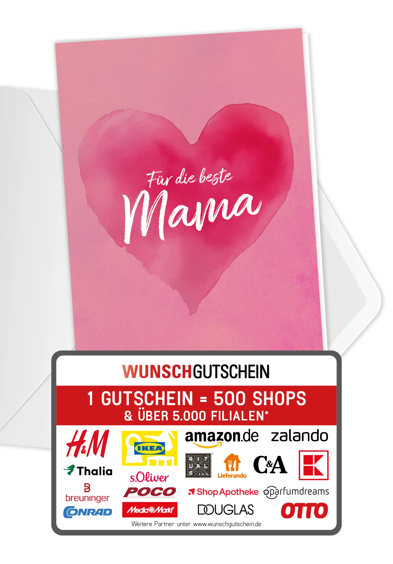 Für die beste Mama - Herz Pink PDF