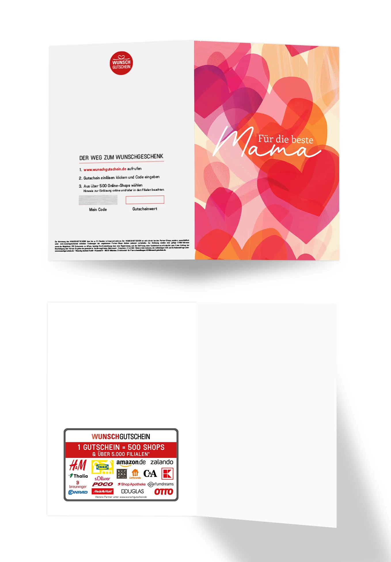 Für die beste Mama - Herzen Pink Orange - Image 3