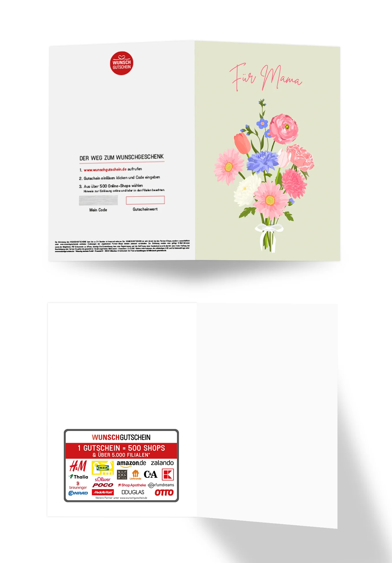 Für Mama - Blumenstrauß Pink PDF - Image 3