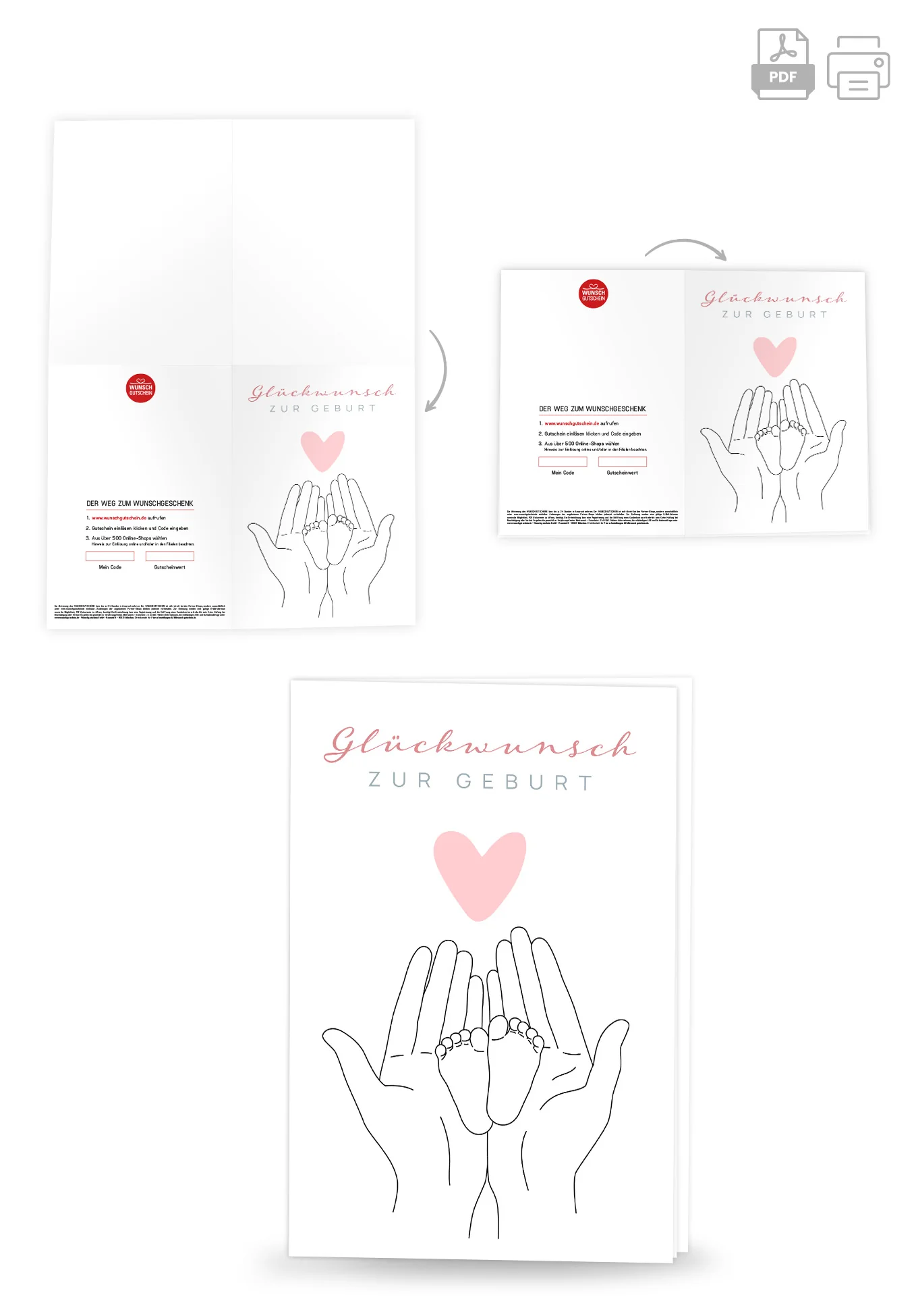 Glückwunsch zur Geburt - Babyfüße PDF - Image 4