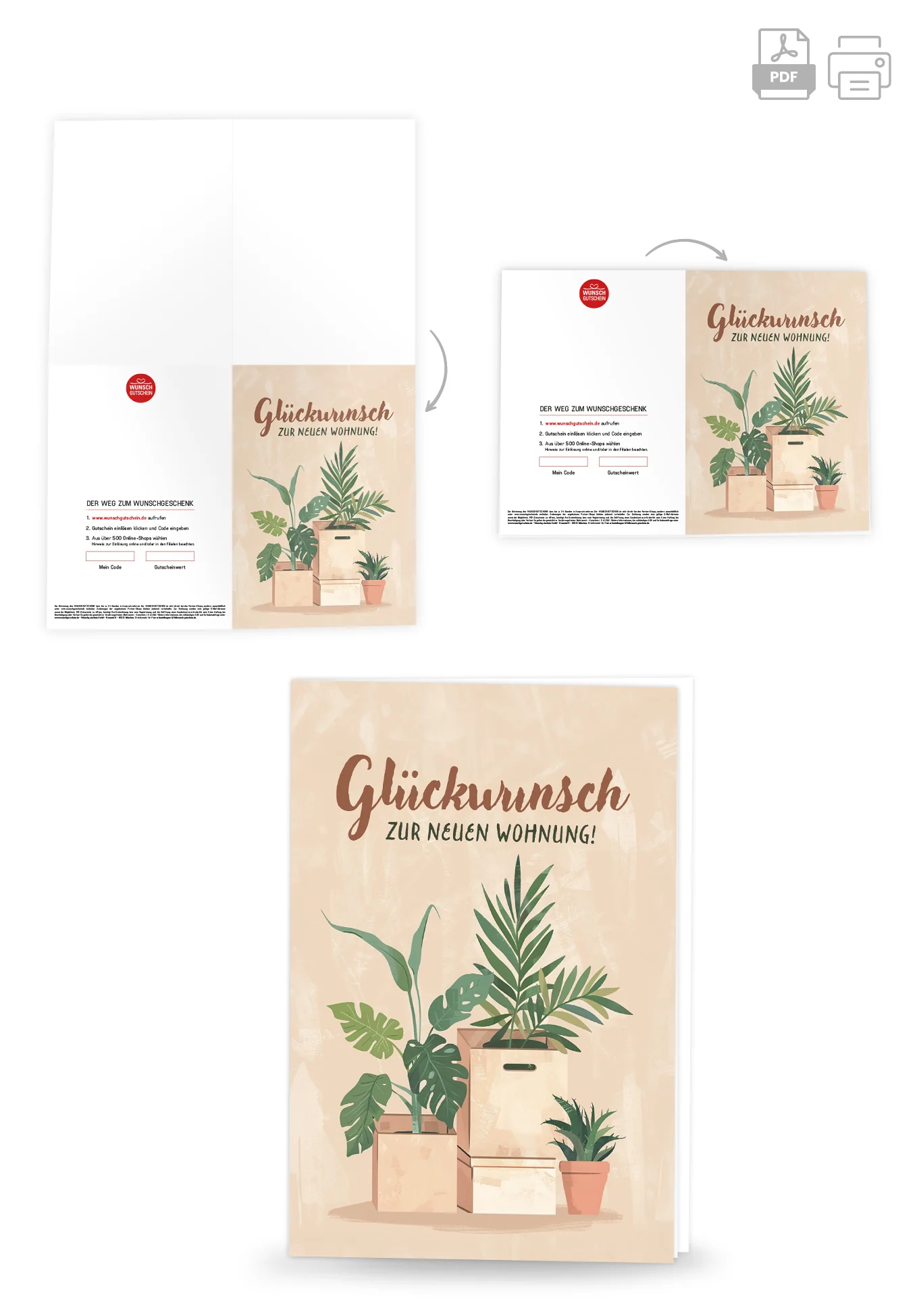 Glückwunsch zur neuen Wohnung - Kartons und Pflanzen - Image 4