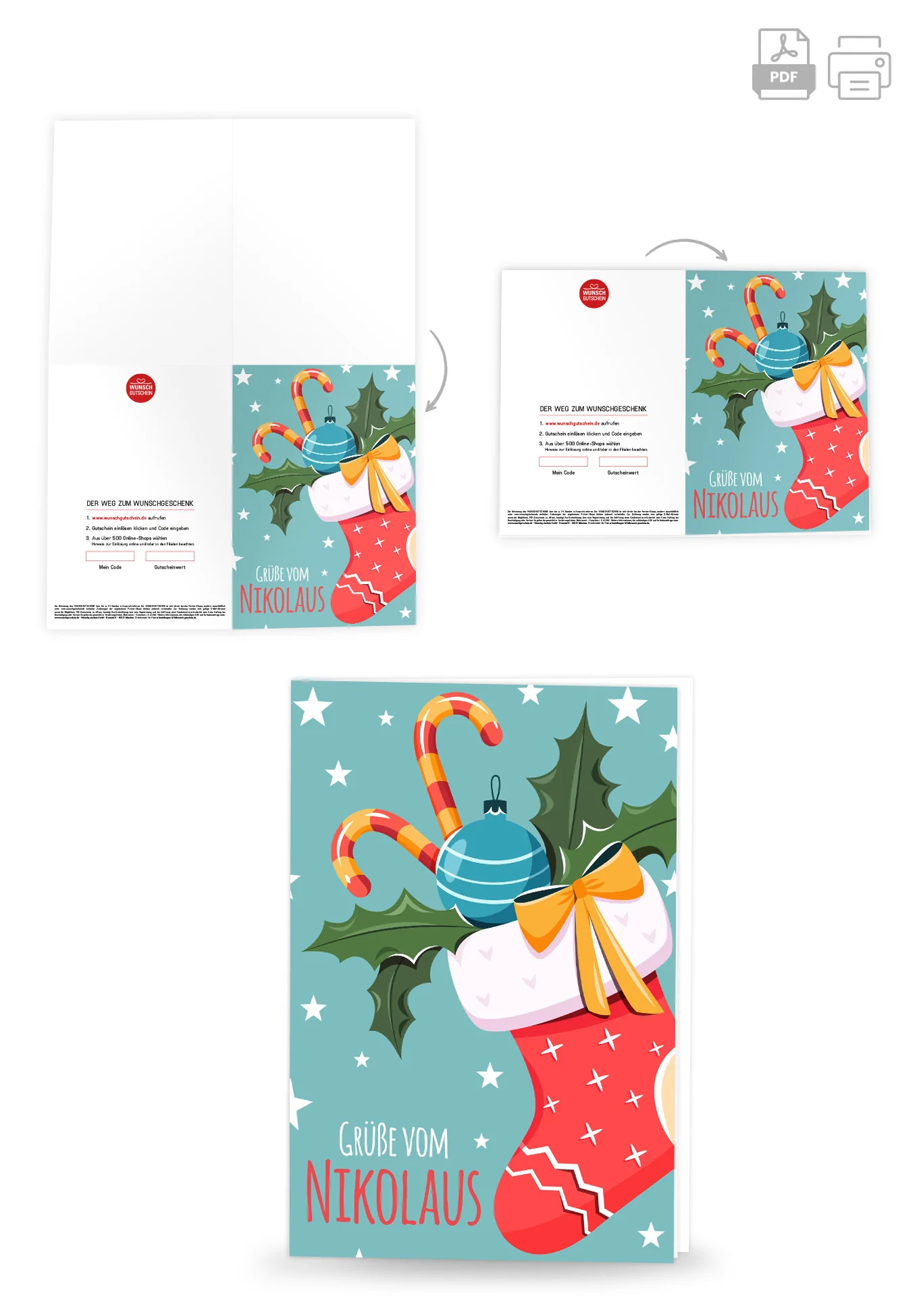 Grüße vom Nikolaus - Strumpf PDF - Image 4