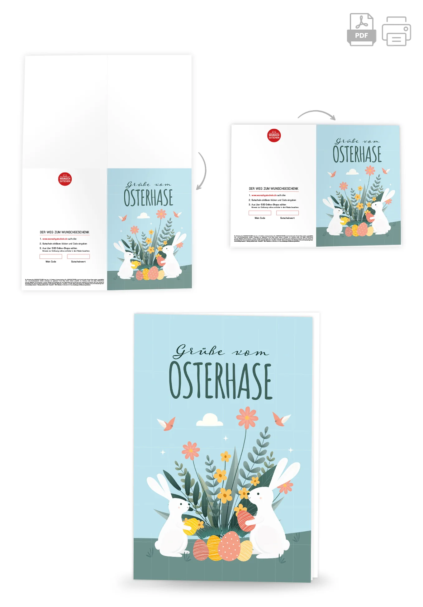 Grüße vom Osterhasen - Hase und Blumen - Image 4