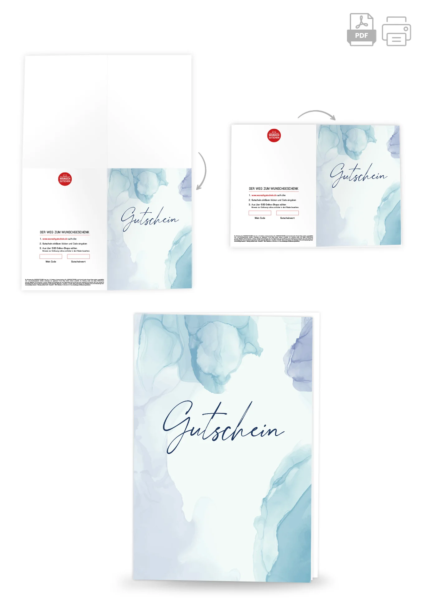 Gutschein - Aquarell blau PDF - Image 4