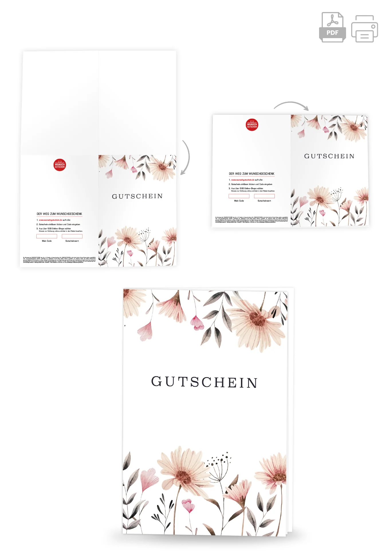Gutschein - Blumen weiß - Image 4