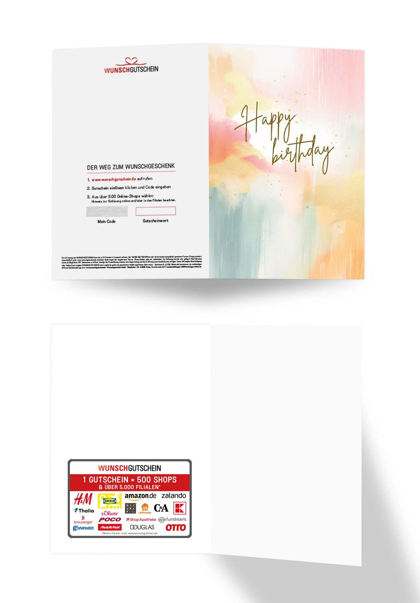 Happy Birthday - Aquarell bunt PDF - Image 3