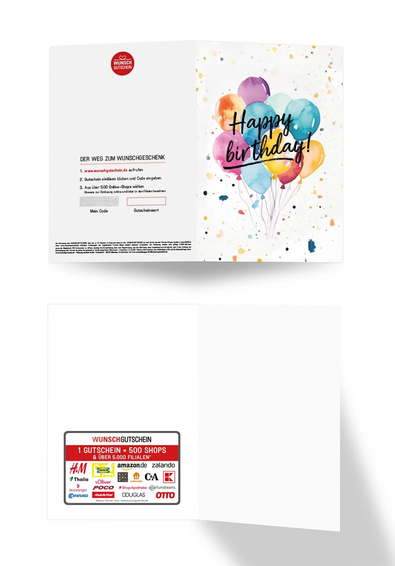 Happy Birthday - Ballons Aquarell PDF - Image 3