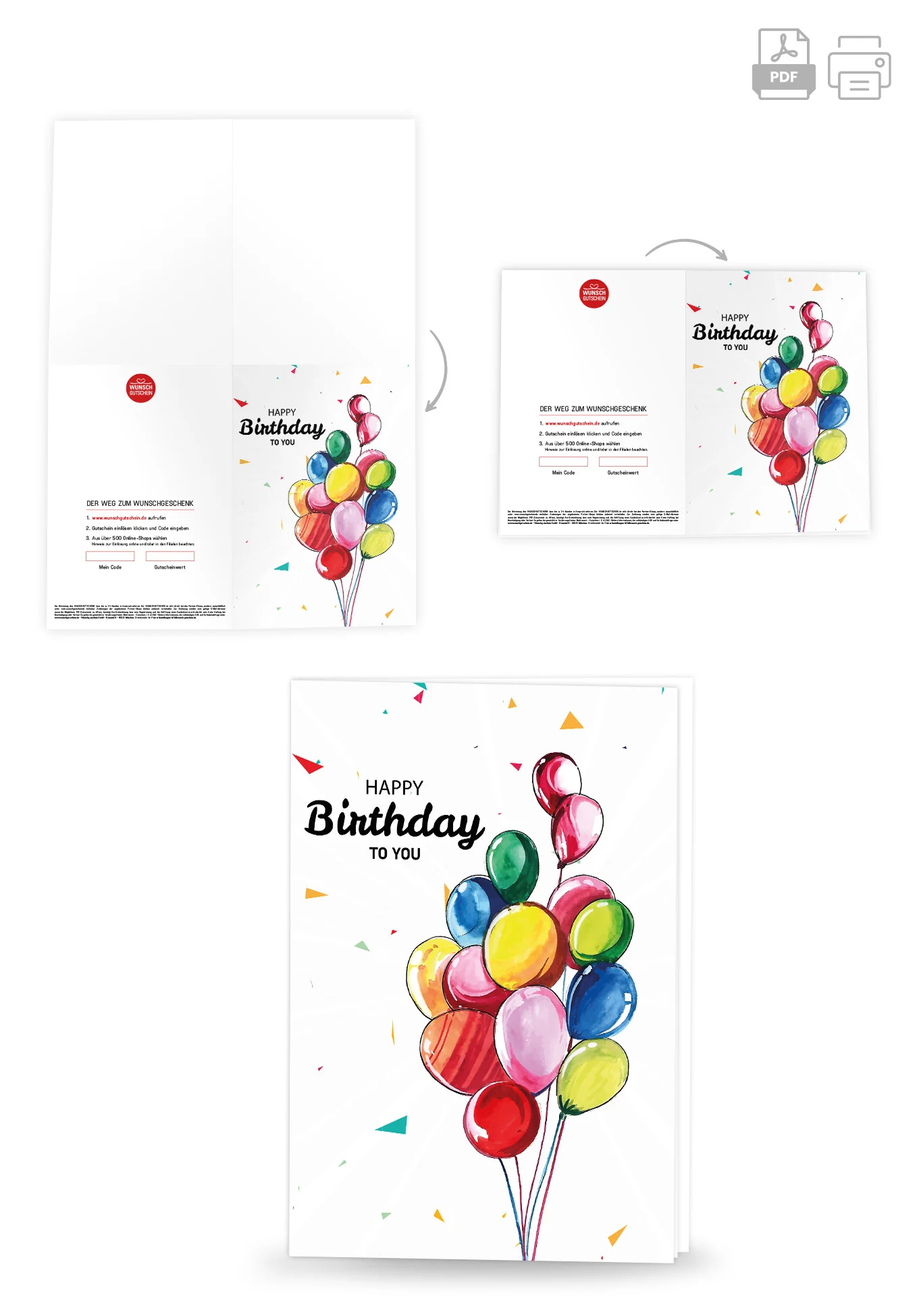 Happy Birthday - Bunte Ballons PDF - Image 4