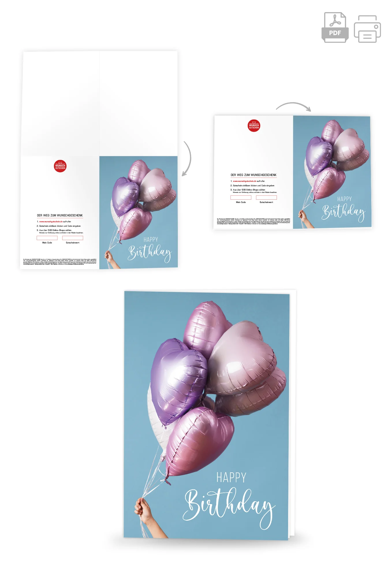 Happy Birthday - Herzen Ballons - Image 4