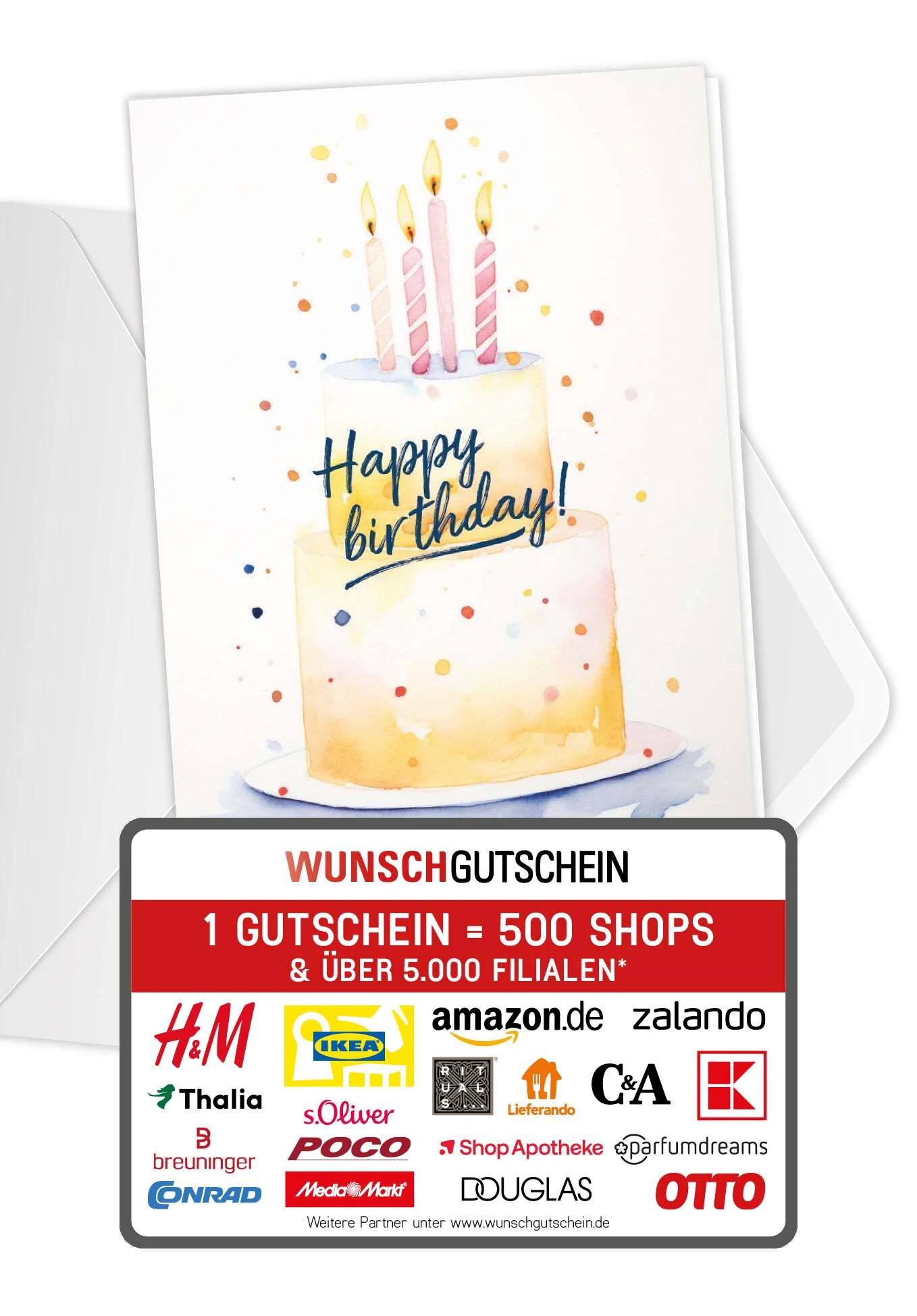 Happy Birthday - Torte Gelb PDF