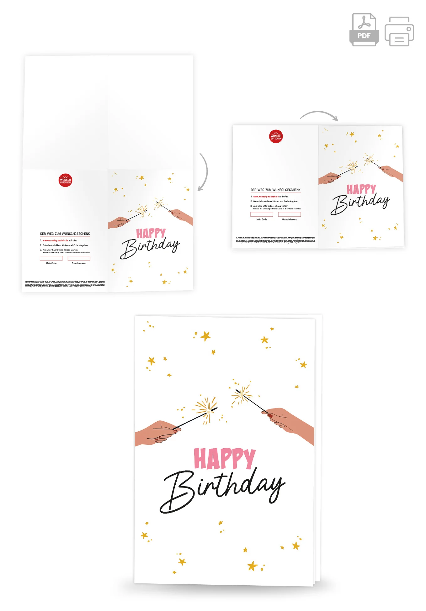 Happy Birthday - Wunderkerzen Sterne PDF - Image 4