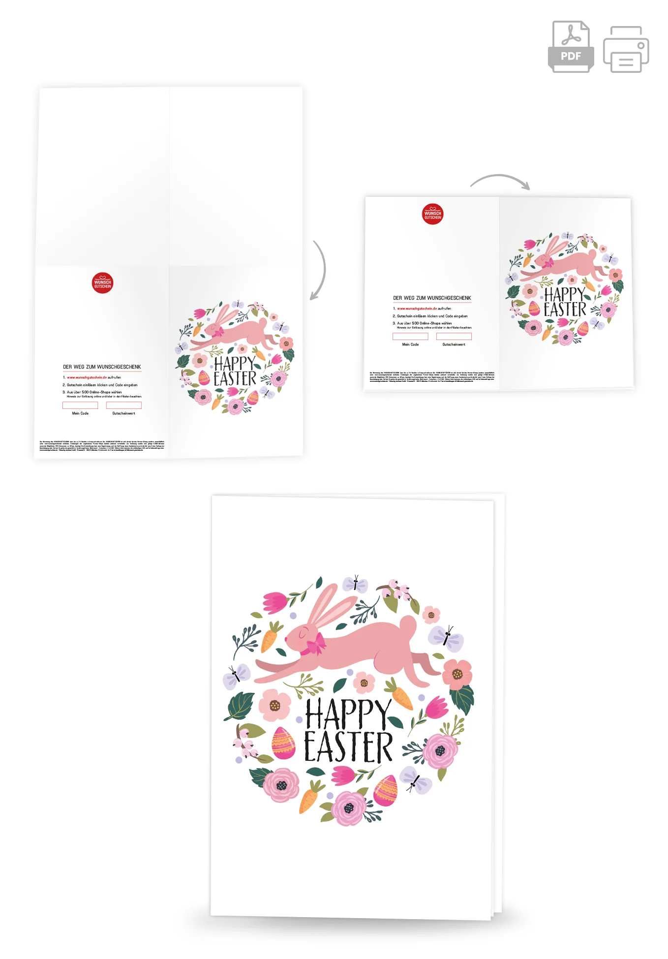 Happy Easter - Hase im Blumenkreis - Image 4