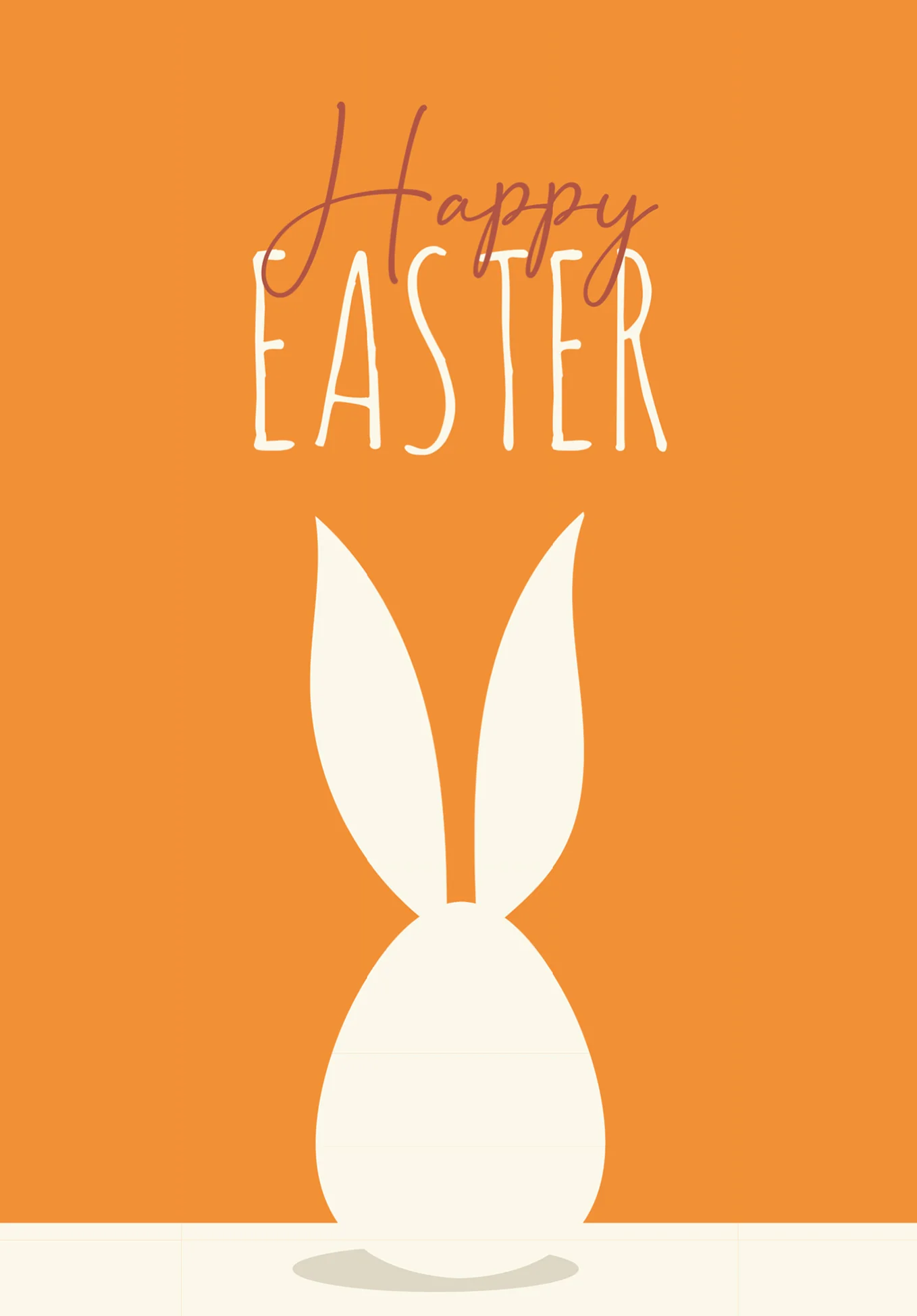 Happy Easter - Hase Weiß Orange PDF - Image 2
