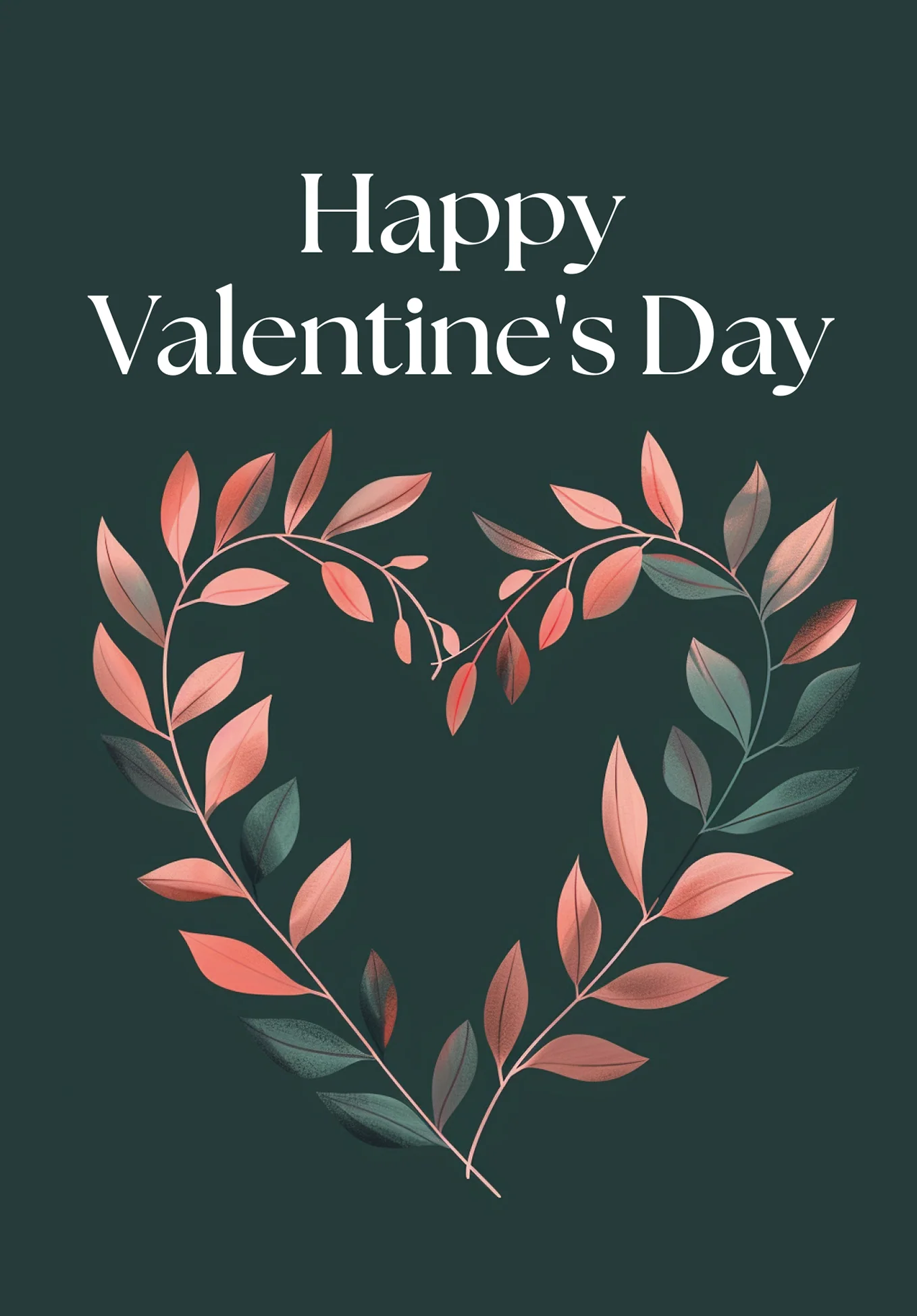 Happy Valentine's Day - Herz Dunkelgrün PDF - Image 2