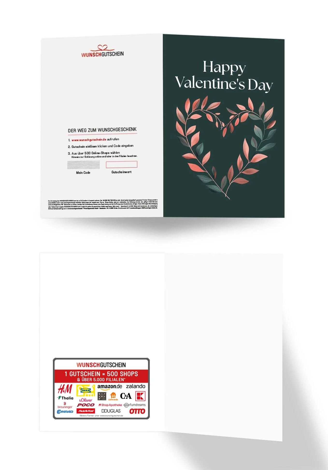 Happy Valentine's Day - Herz Dunkelgrün PDF - Image 3