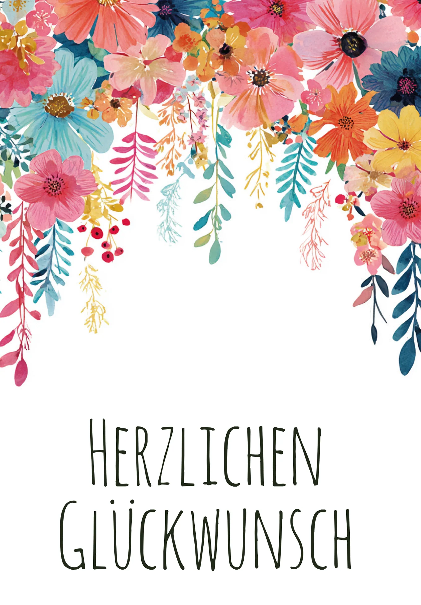 Herzlichen Glückwunsch - Blumen Hängend PDF - Image 2