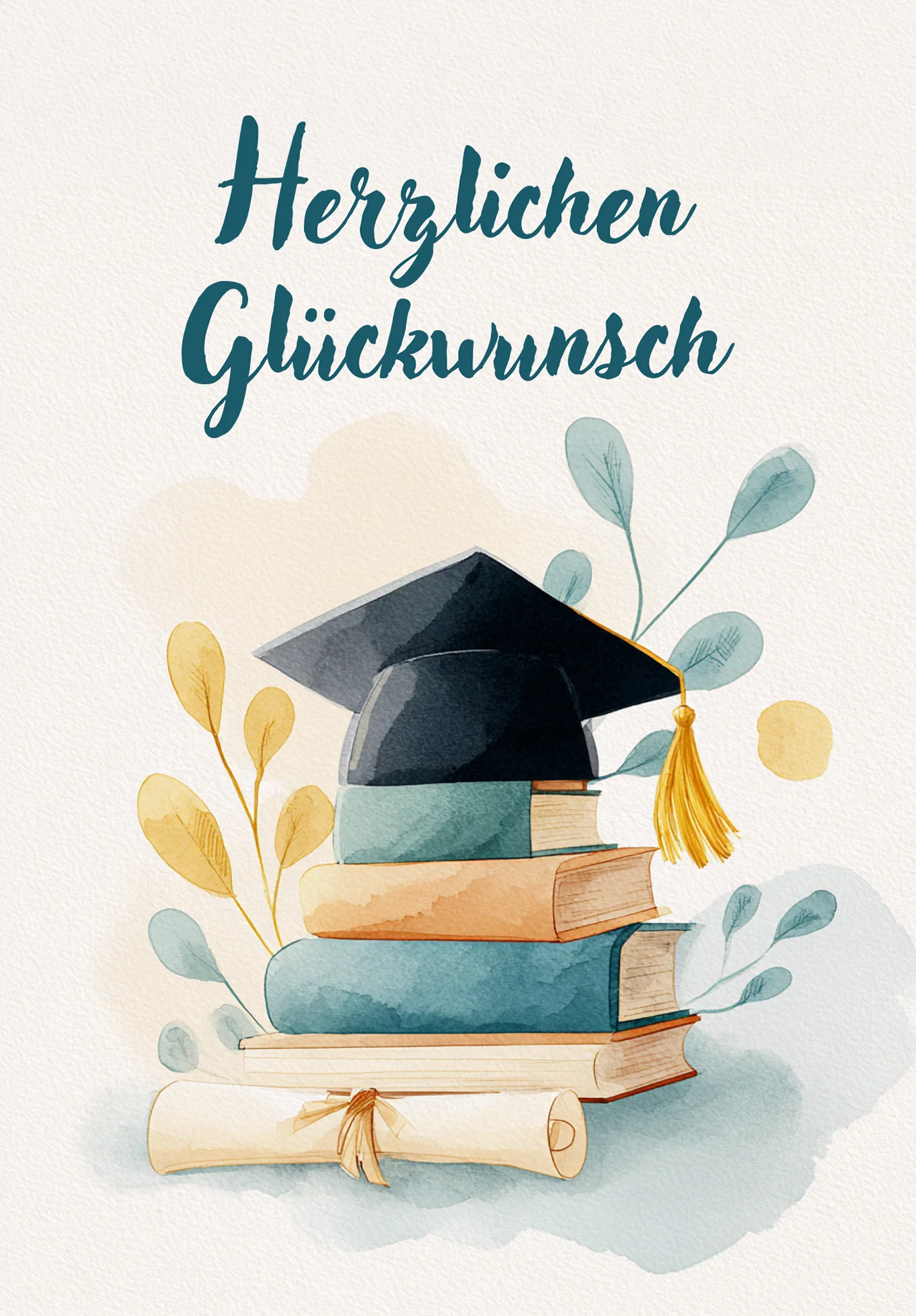 Herzlichen Glückwunsch - Hut und Bücher - Image 2