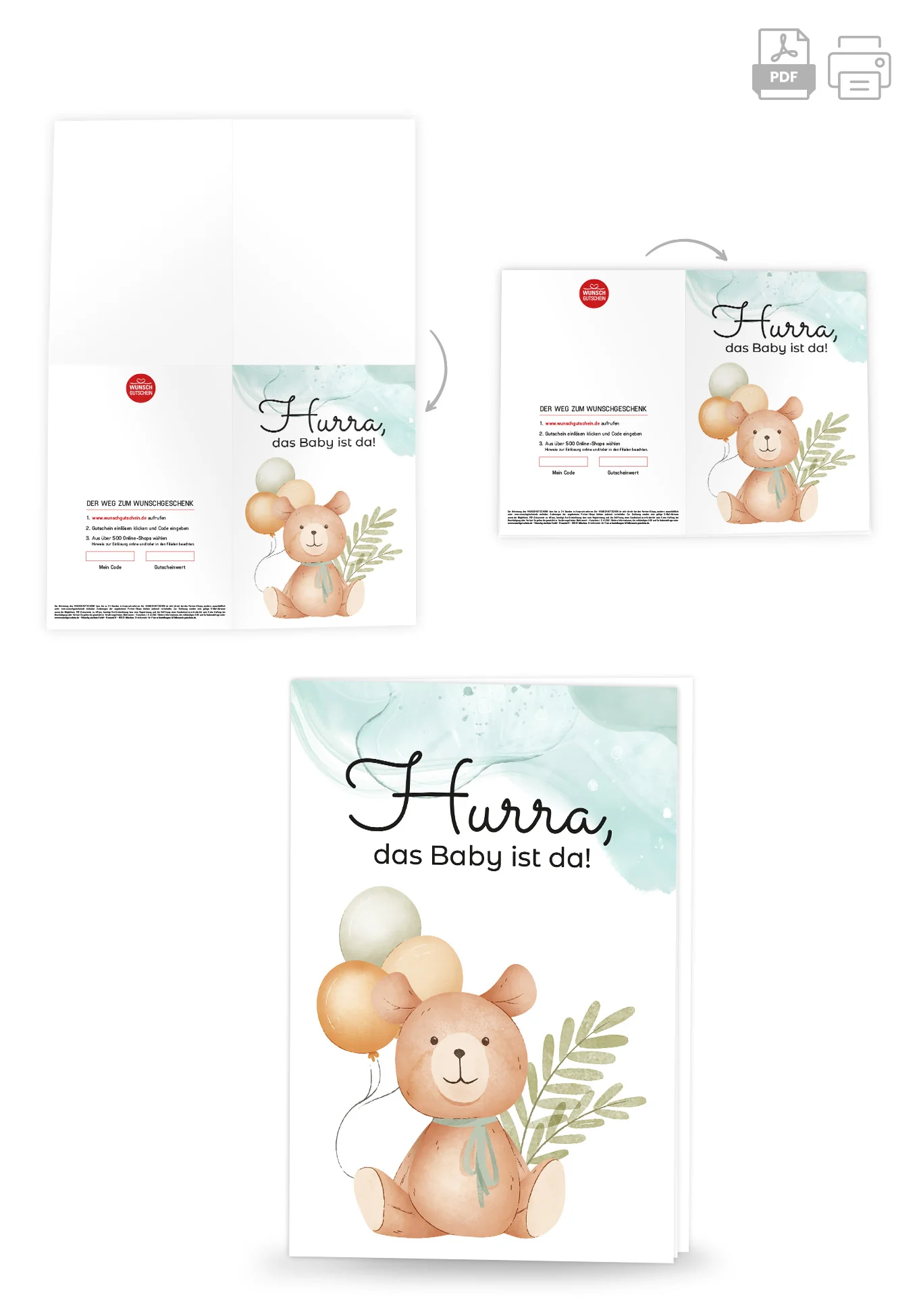 Hurra Baby da - Bär Ballons PDF - Image 4