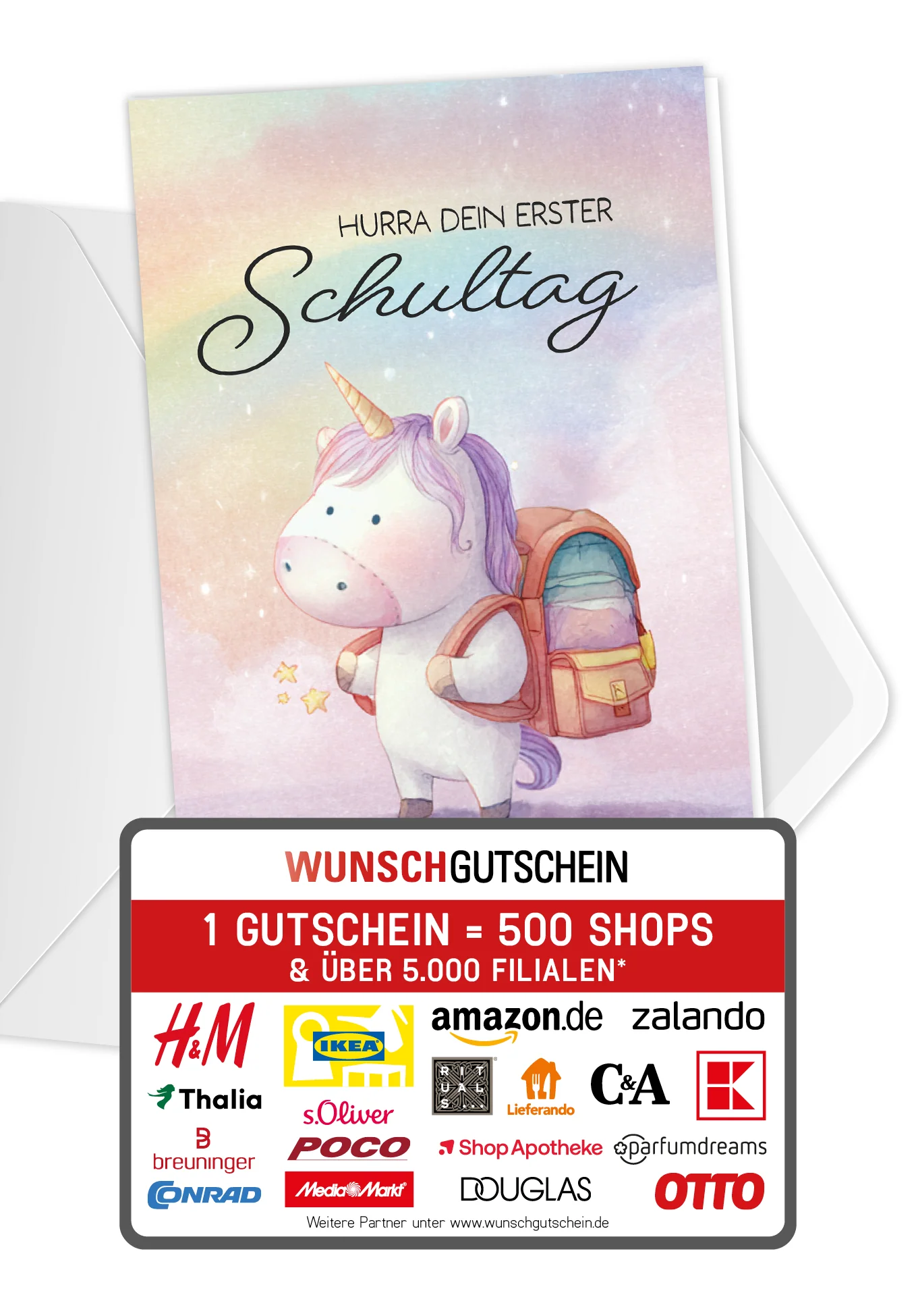 Hurra erster Schultag - Einhorn