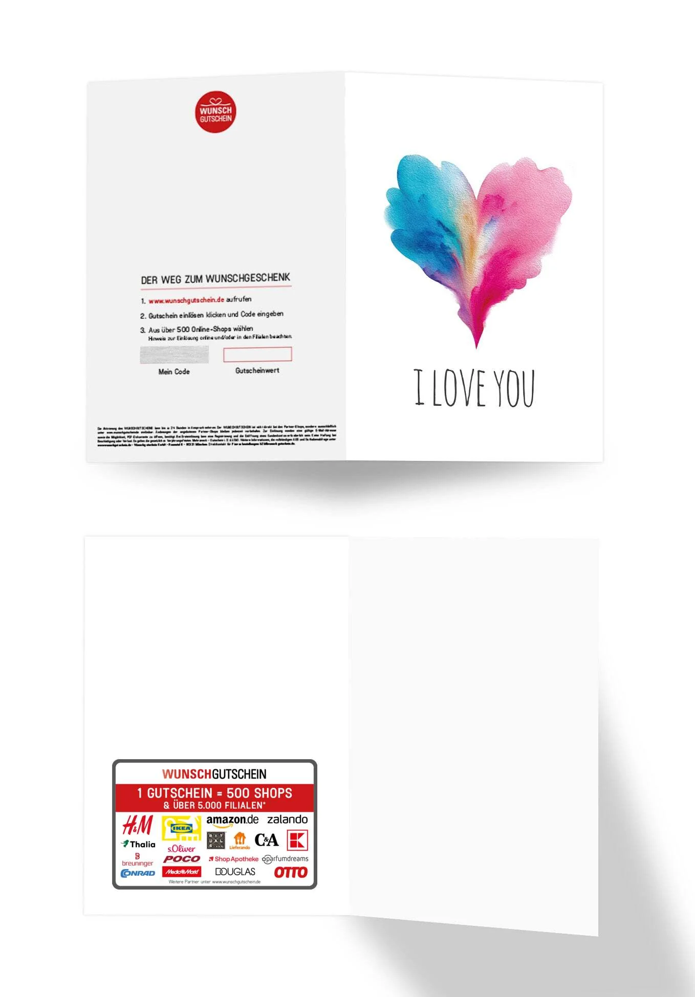 I love you - Herz Blau-Pink - Image 3