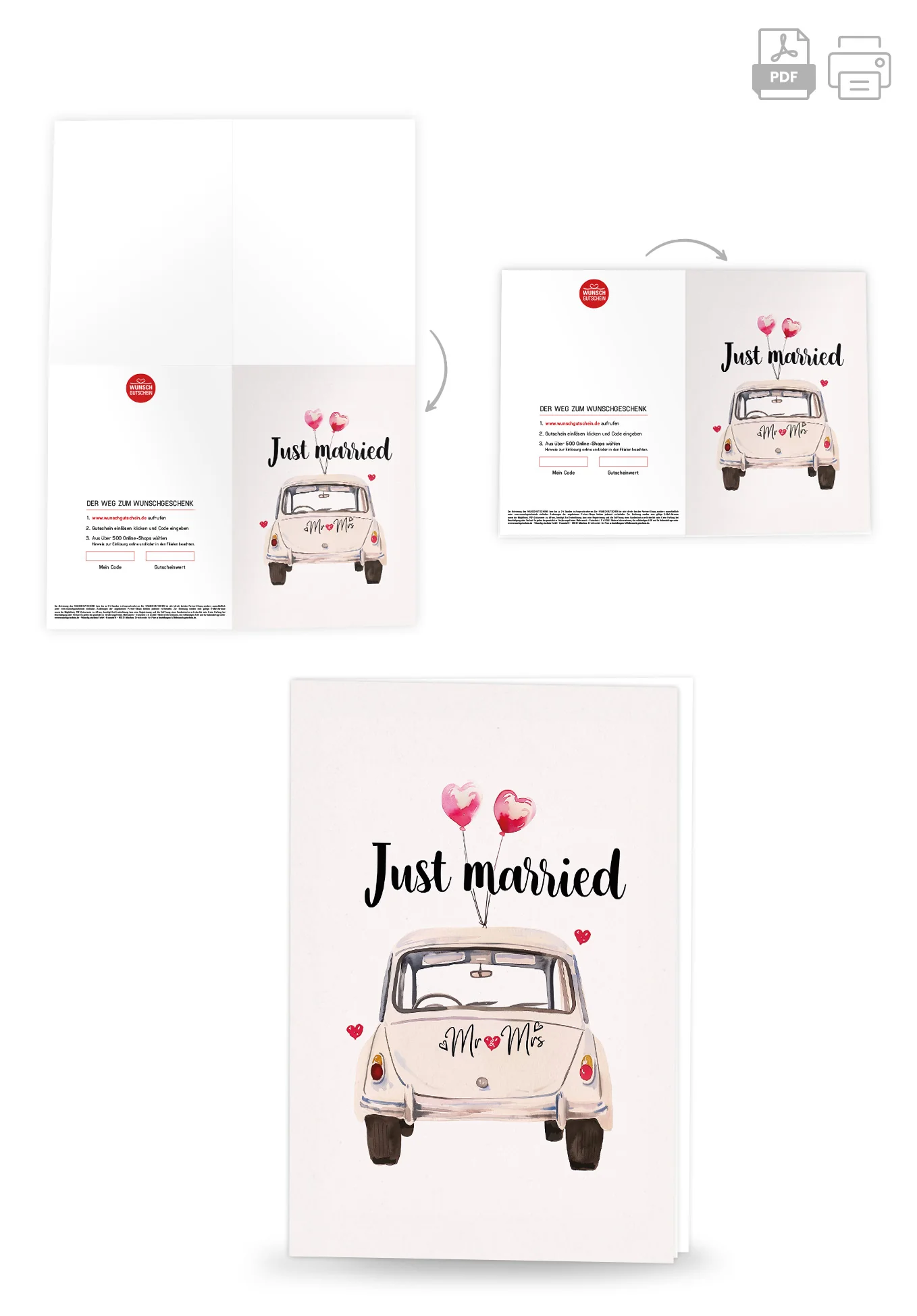 Just Married - Auto Weiß - Image 4
