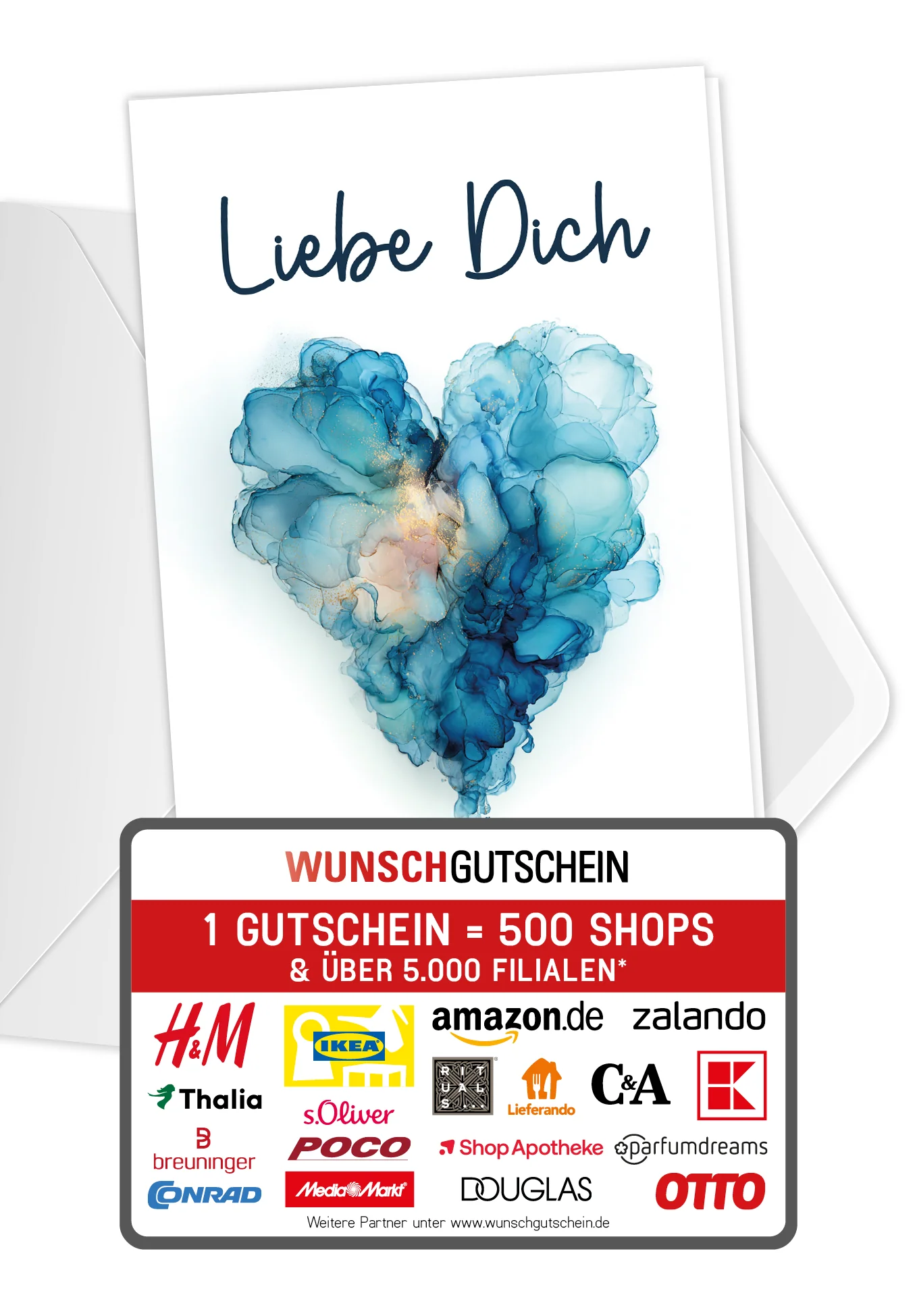 Liebe Dich - Herz Blau