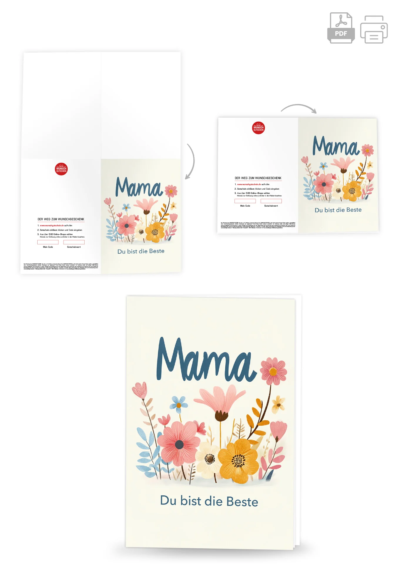 Mama du bist die Beste - Blumen Bunt PDF - Image 4