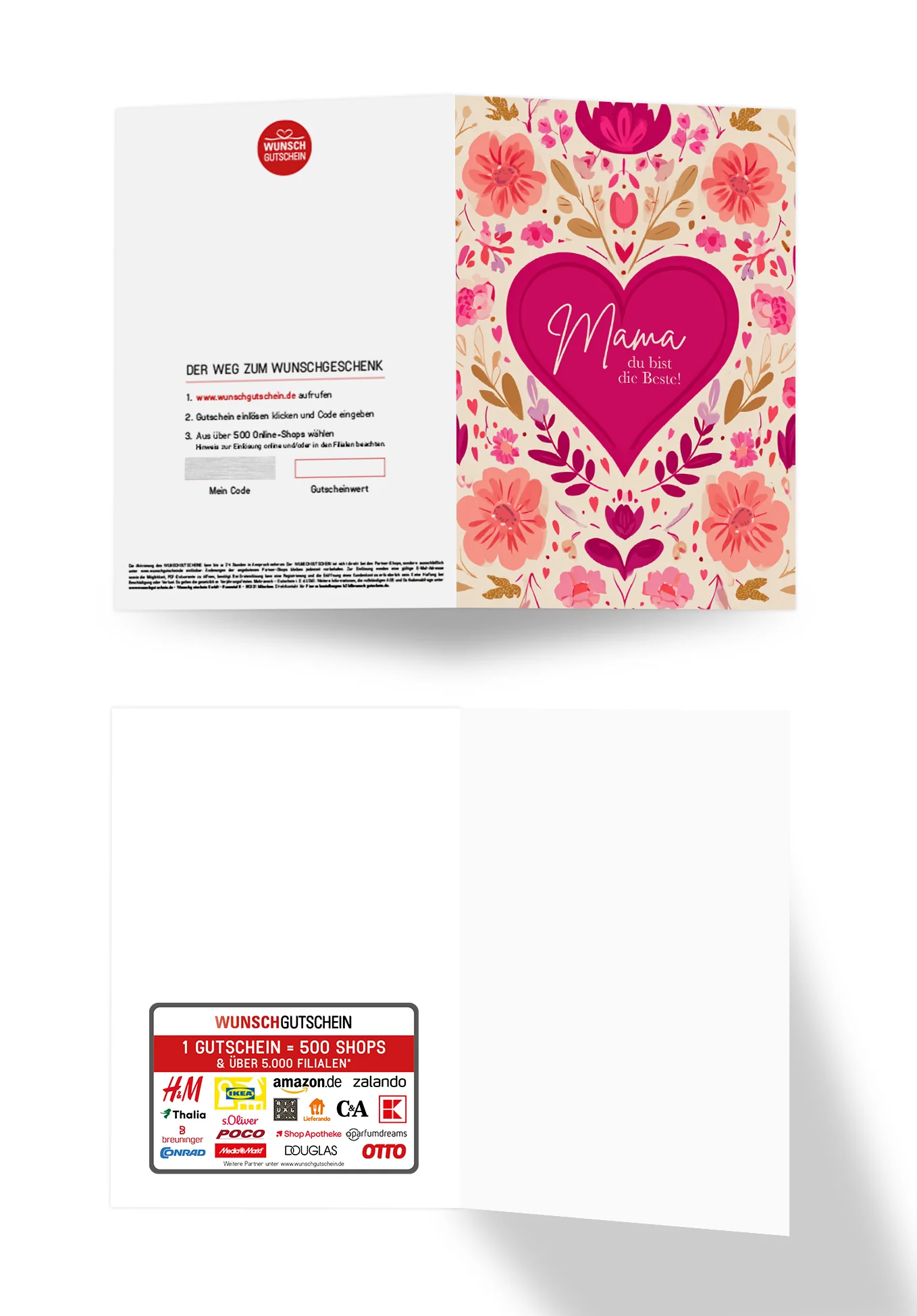 Mama du bist die Beste - Herz Blumenmuster PDF - Image 3