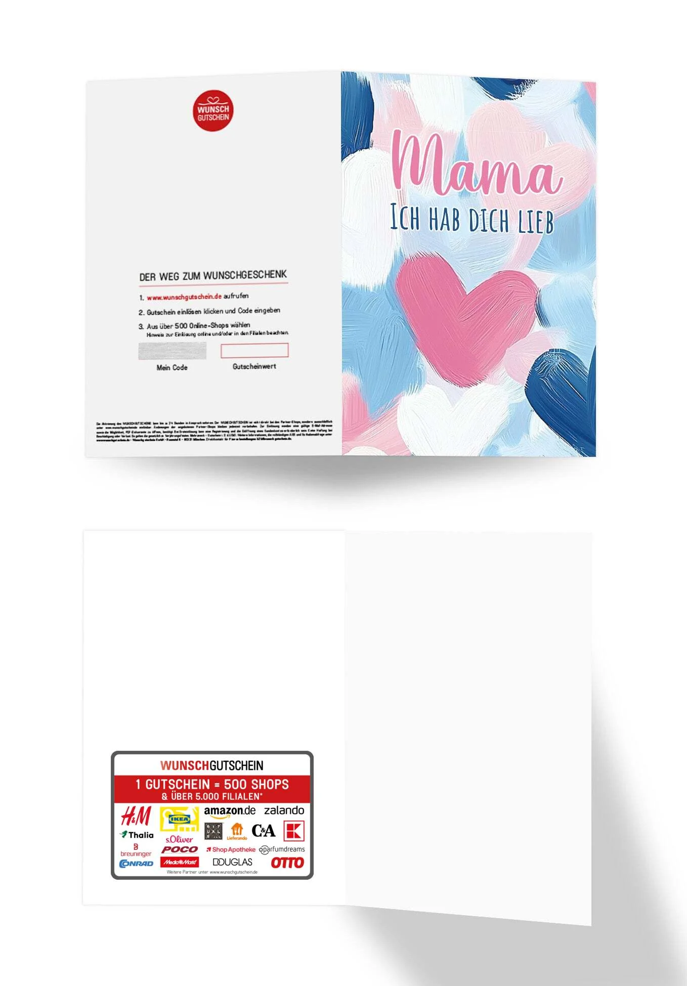 Mama hab dich lieb - Herzmuster Gemalt - Image 3