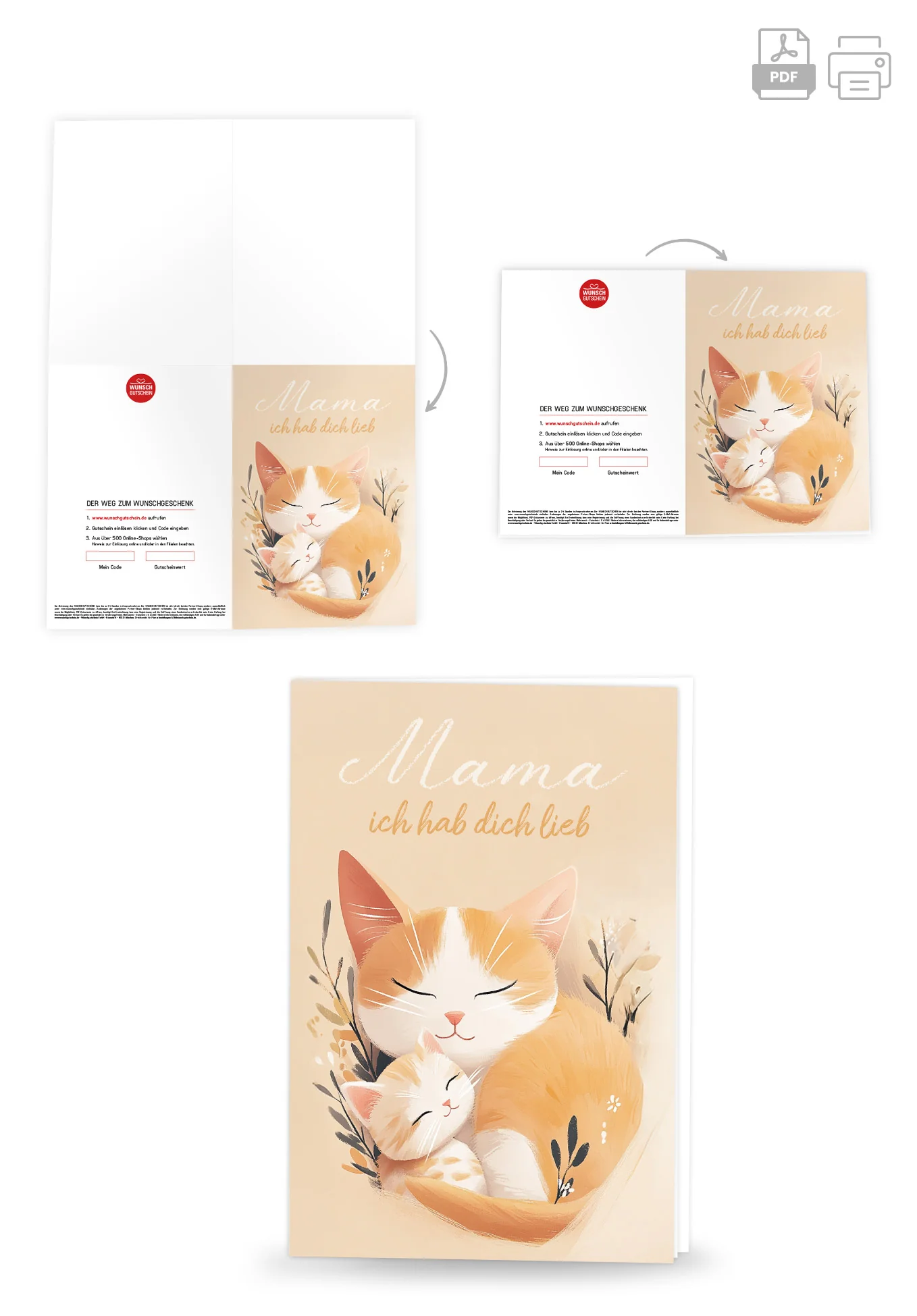 Mama hab dich lieb - Katzen Orange - Image 4
