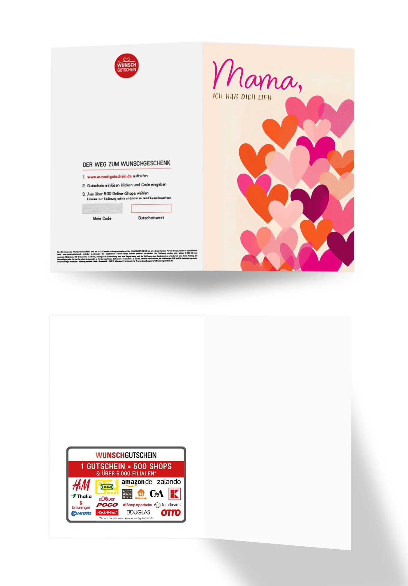 Mama ich hab dich lieb - Herzen Pink Orange PDF - Image 3