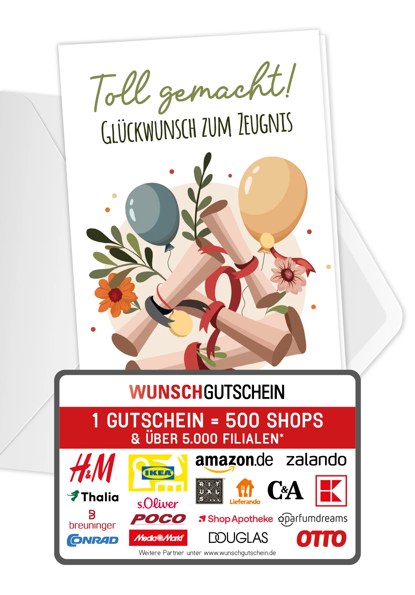 Toll gemacht - Ballons und Urkunden