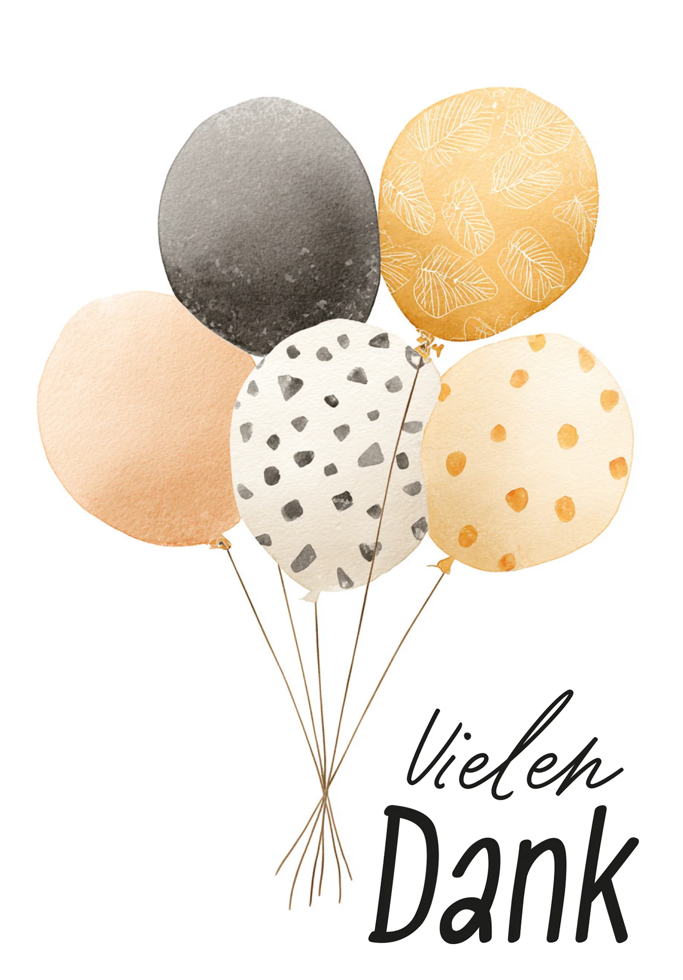 Vielen Dank - Ballons Wasserfarbe PDF - Image 2
