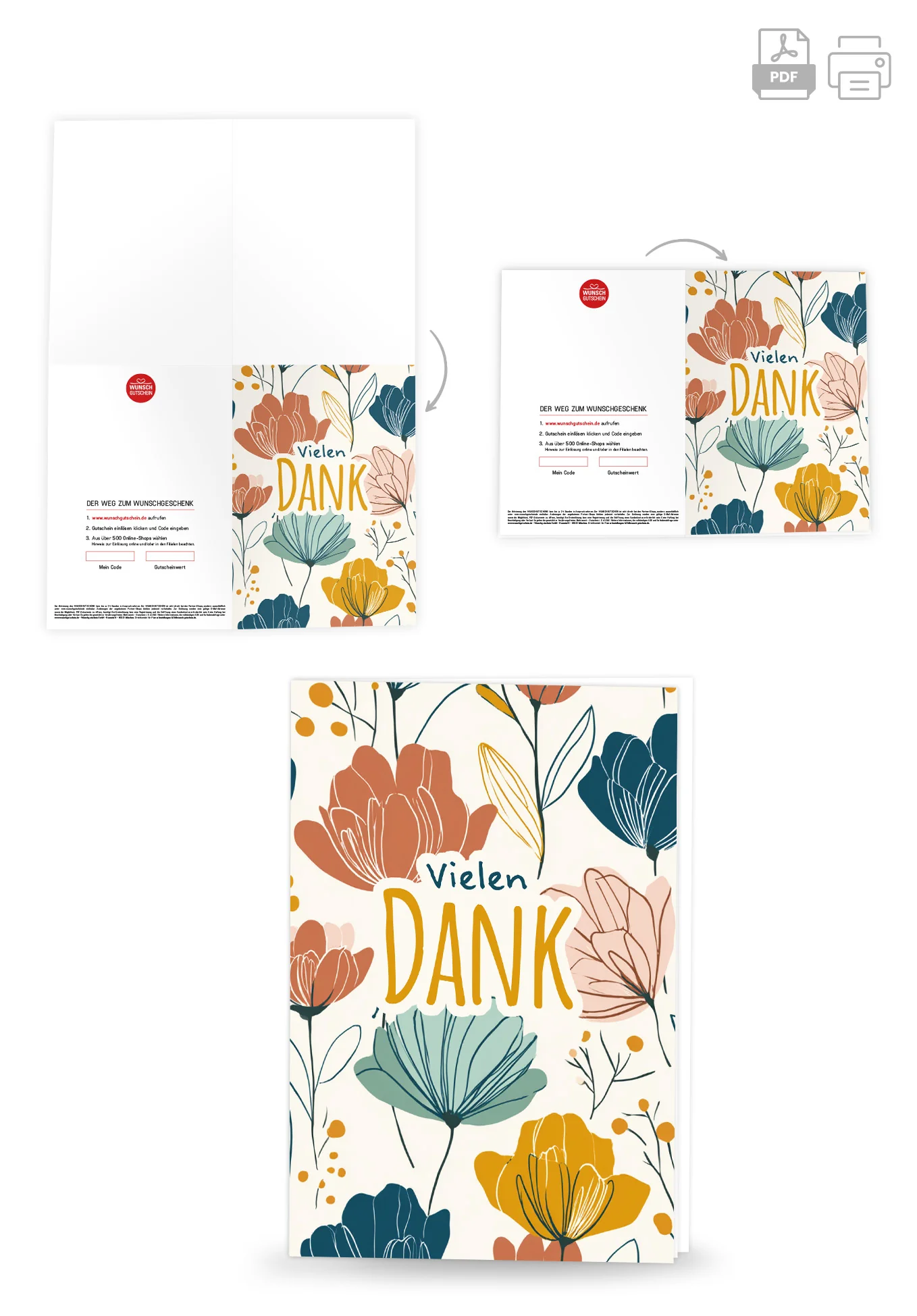 Vielen Dank - Blumenmuster PDF - Image 4