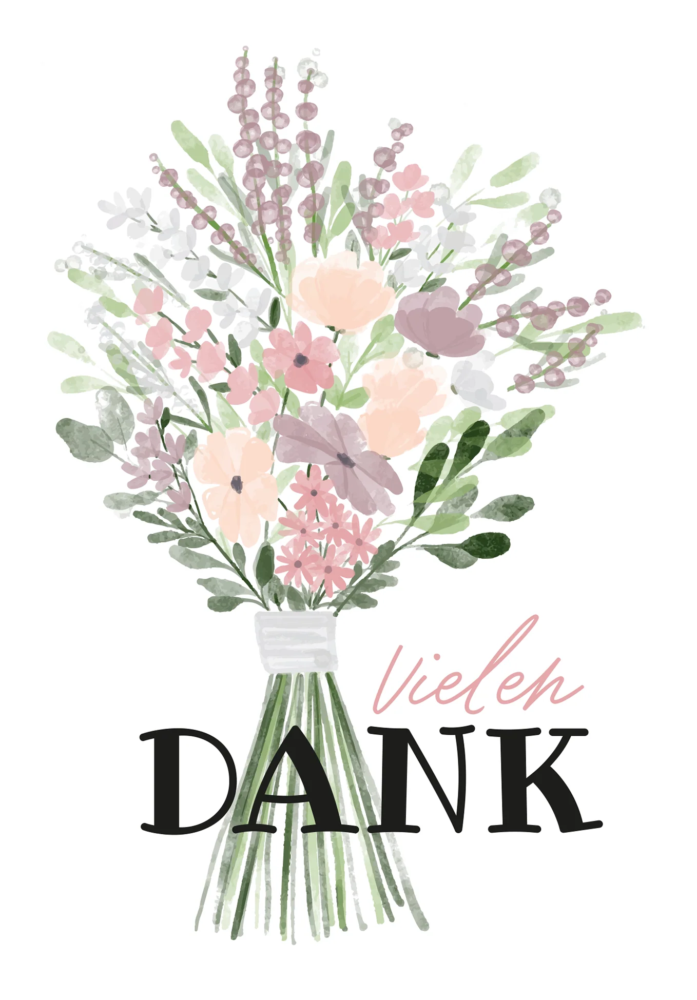 Vielen Dank - Blumenstrauss Lila PDF - Image 2