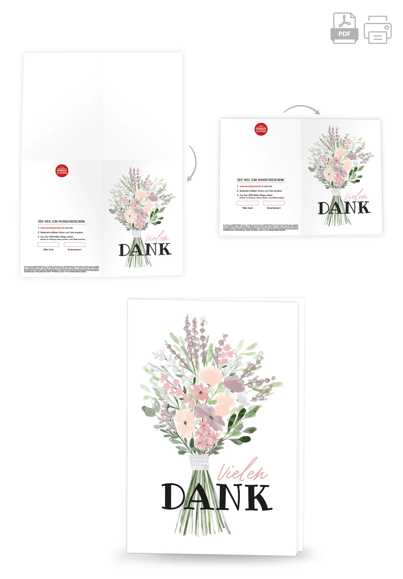 Vielen Dank - Blumenstrauss Lila PDF - Image 4