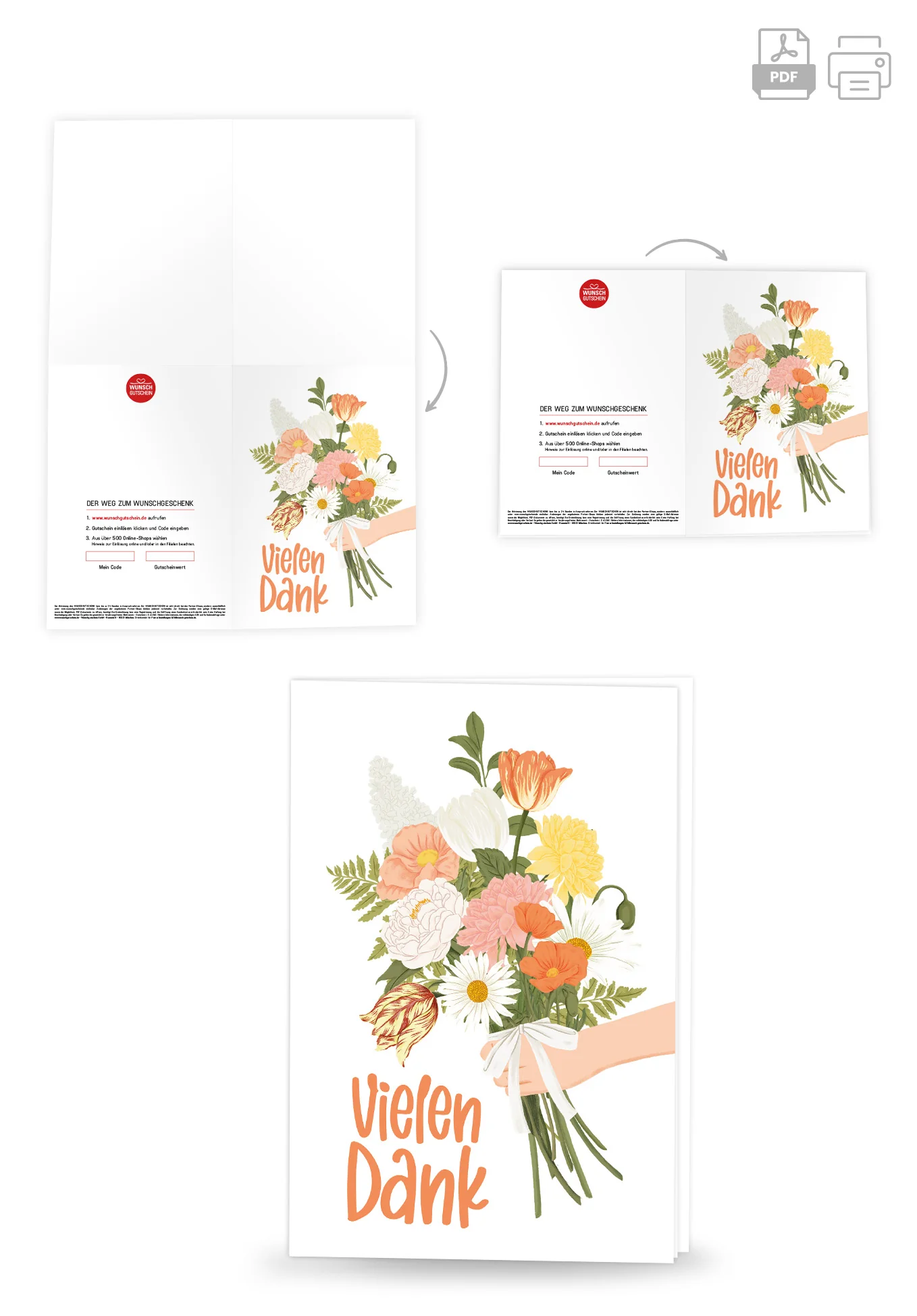 Vielen Dank - Blumenstrauss Orange PDF - Image 4