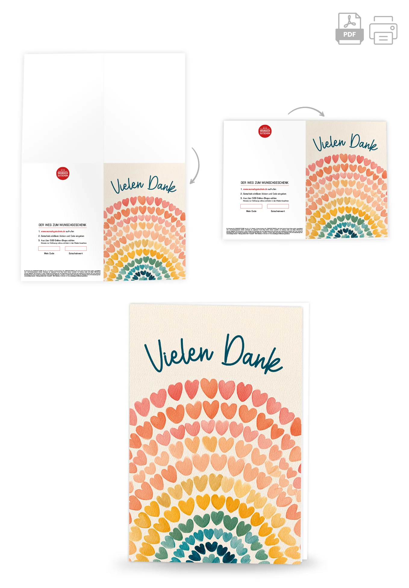Vielen Dank - Bunte Herzchen - Image 4