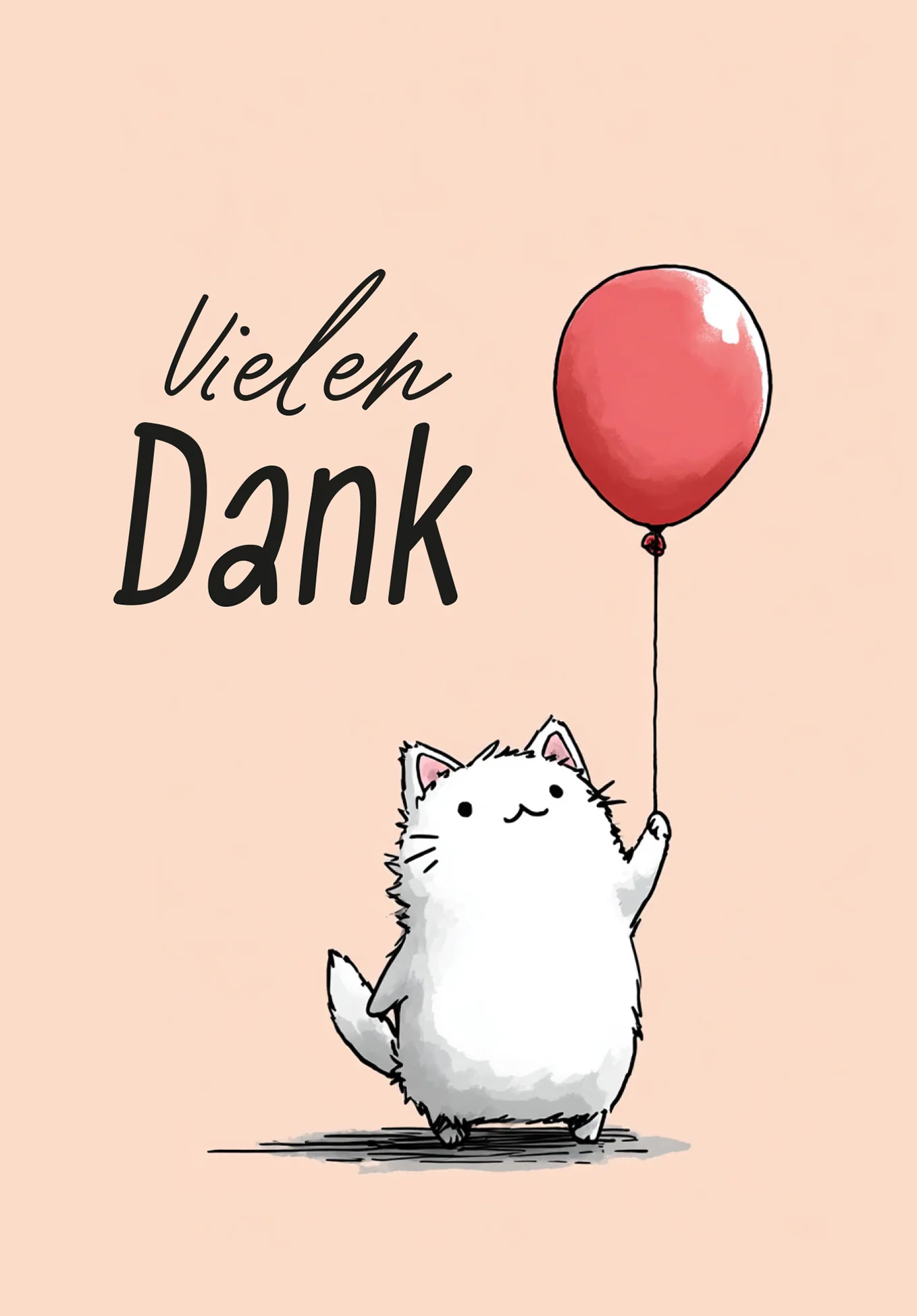 Vielen Dank - Katze Luftballon - Image 2